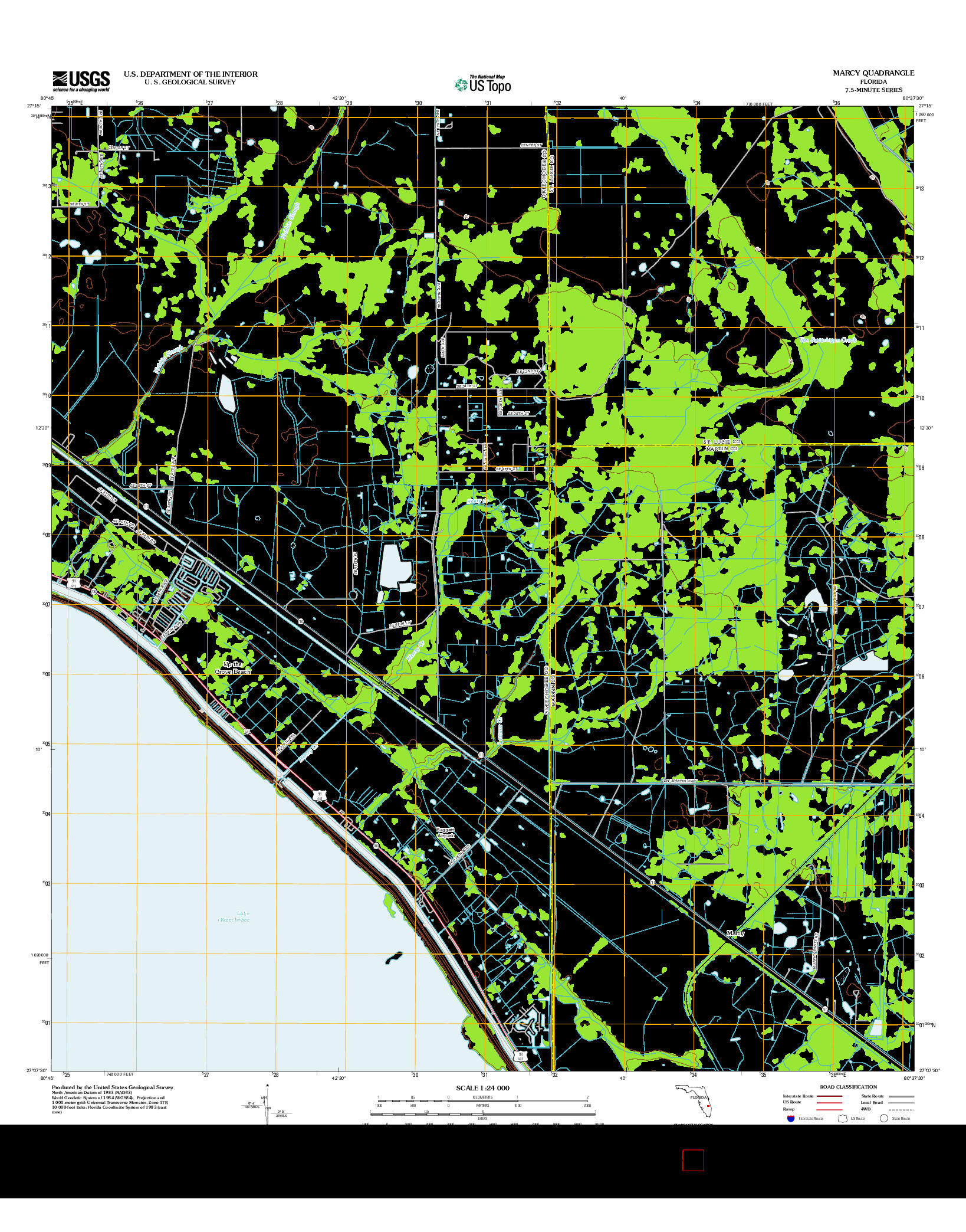 USGS US TOPO 7.5-MINUTE MAP FOR MARCY, FL 2012