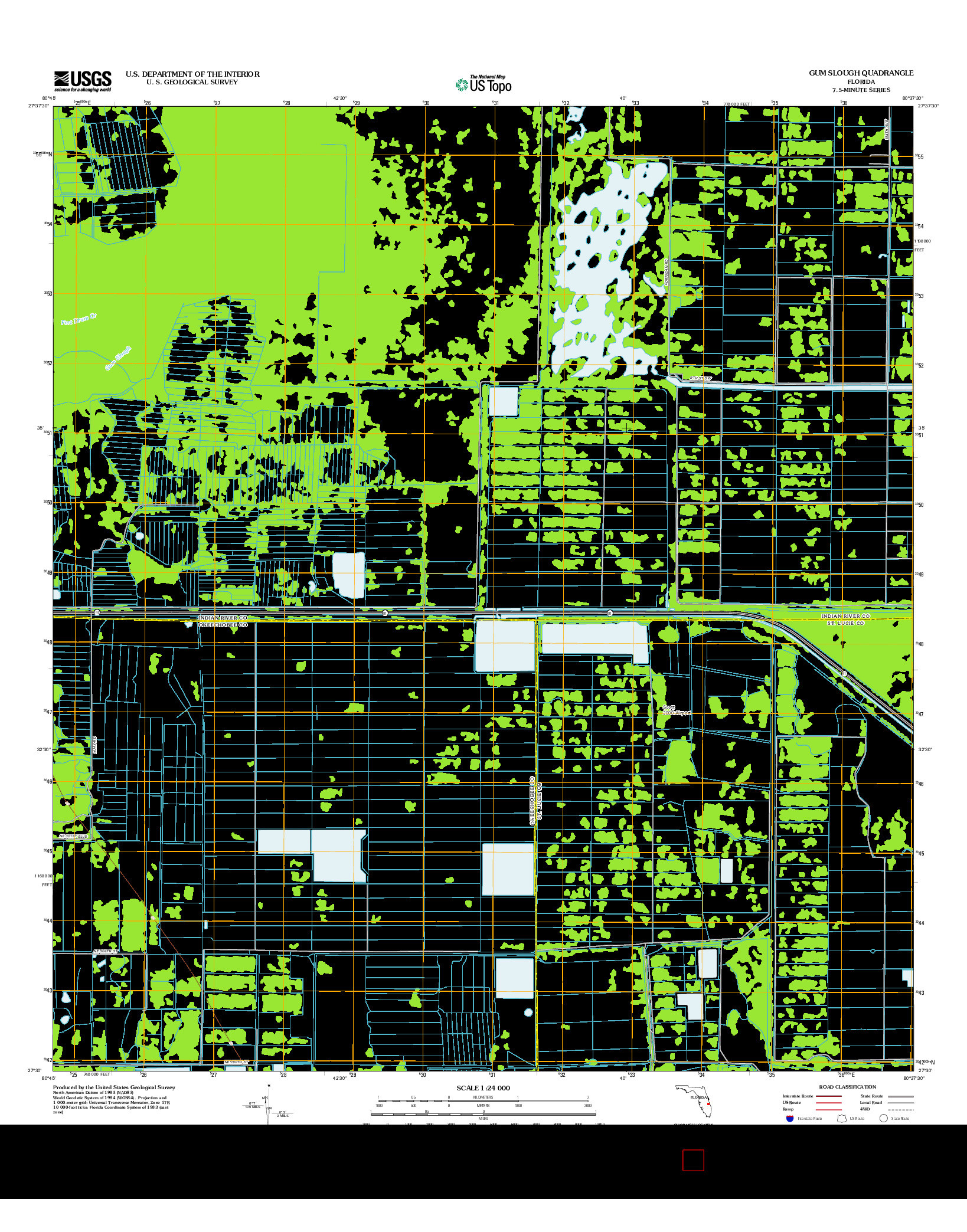 USGS US TOPO 7.5-MINUTE MAP FOR GUM SLOUGH, FL 2012