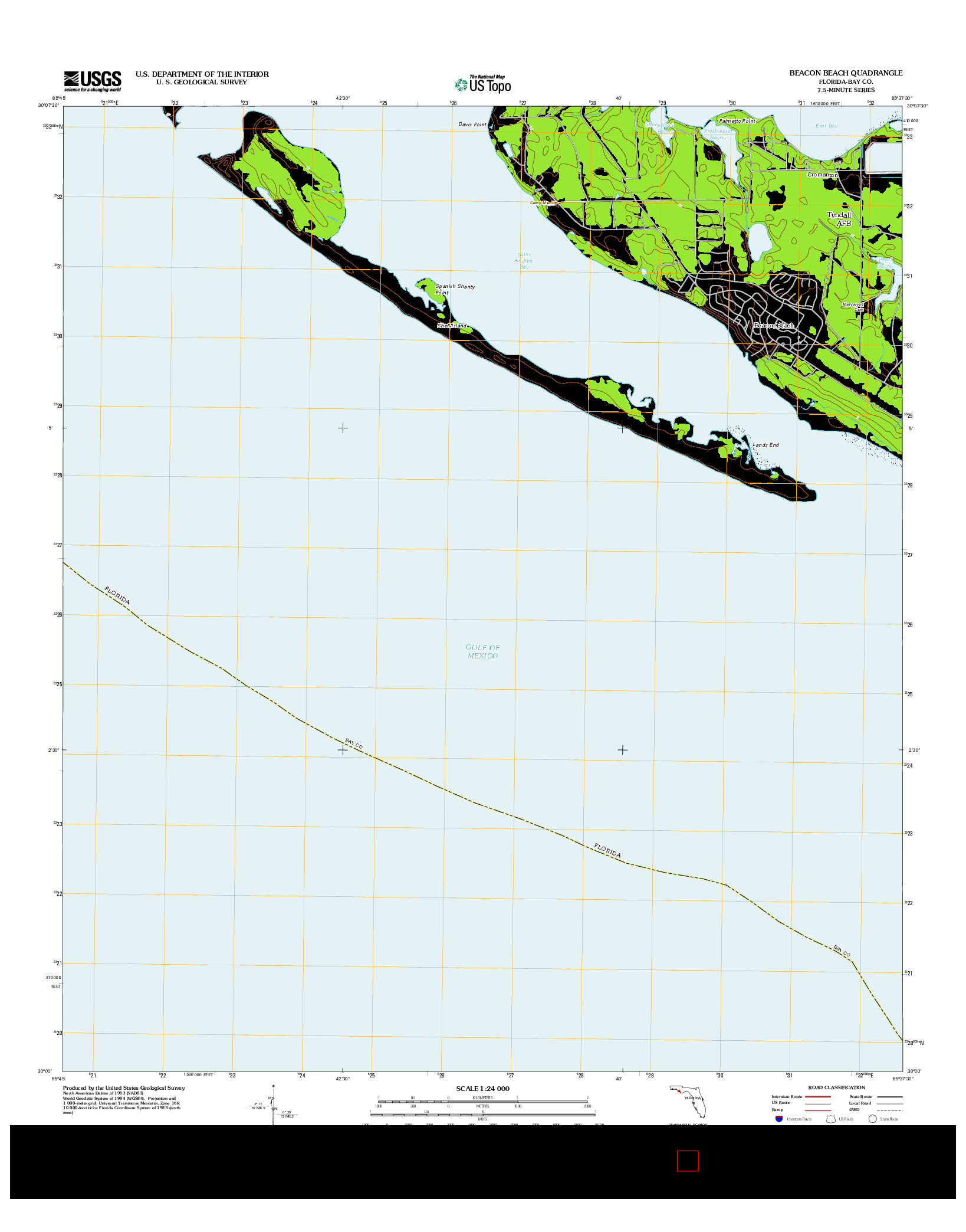 USGS US TOPO 7.5-MINUTE MAP FOR BEACON BEACH, FL 2012