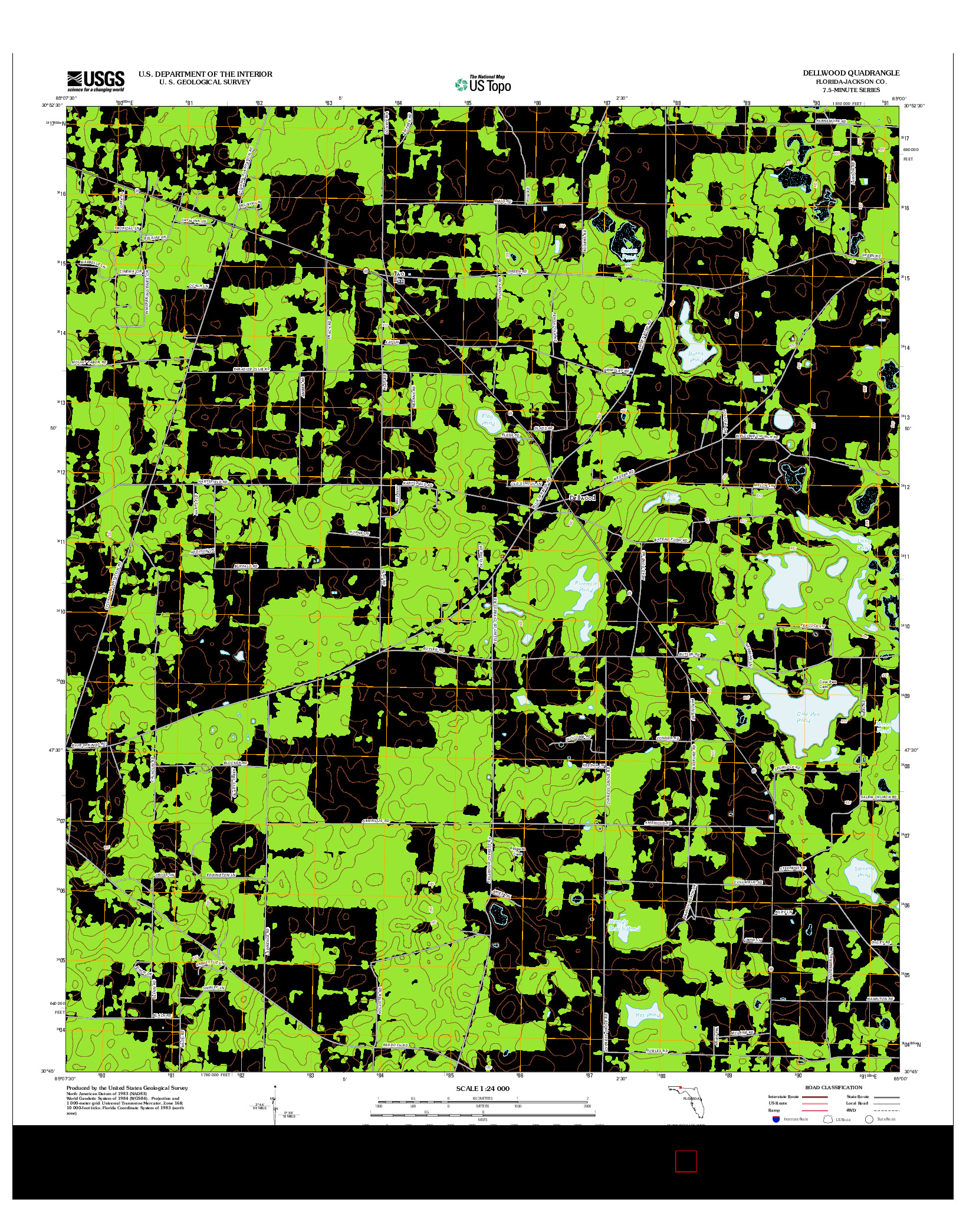 USGS US TOPO 7.5-MINUTE MAP FOR DELLWOOD, FL 2012