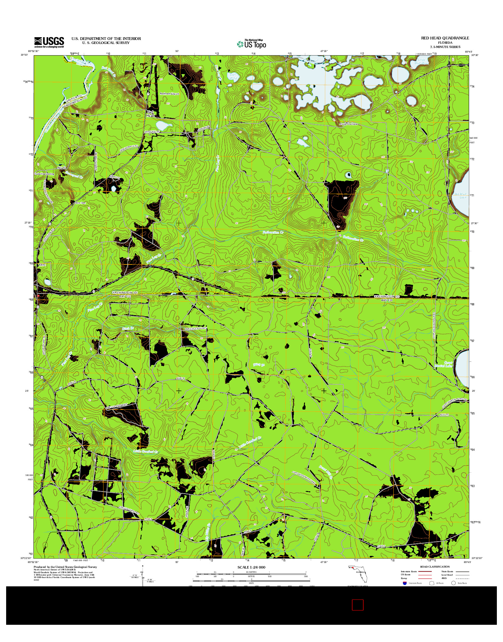 USGS US TOPO 7.5-MINUTE MAP FOR RED HEAD, FL 2012