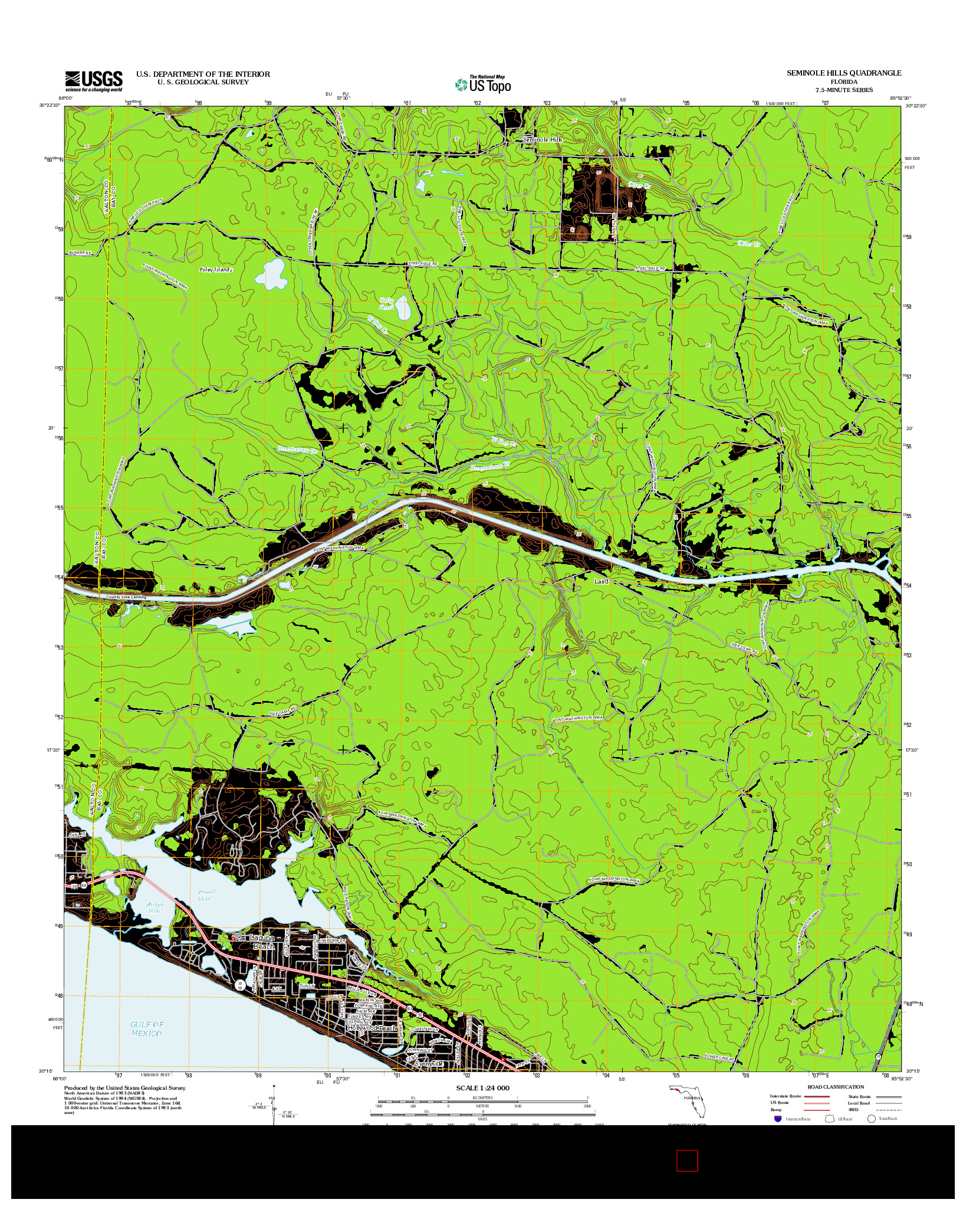 USGS US TOPO 7.5-MINUTE MAP FOR SEMINOLE HILLS, FL 2012