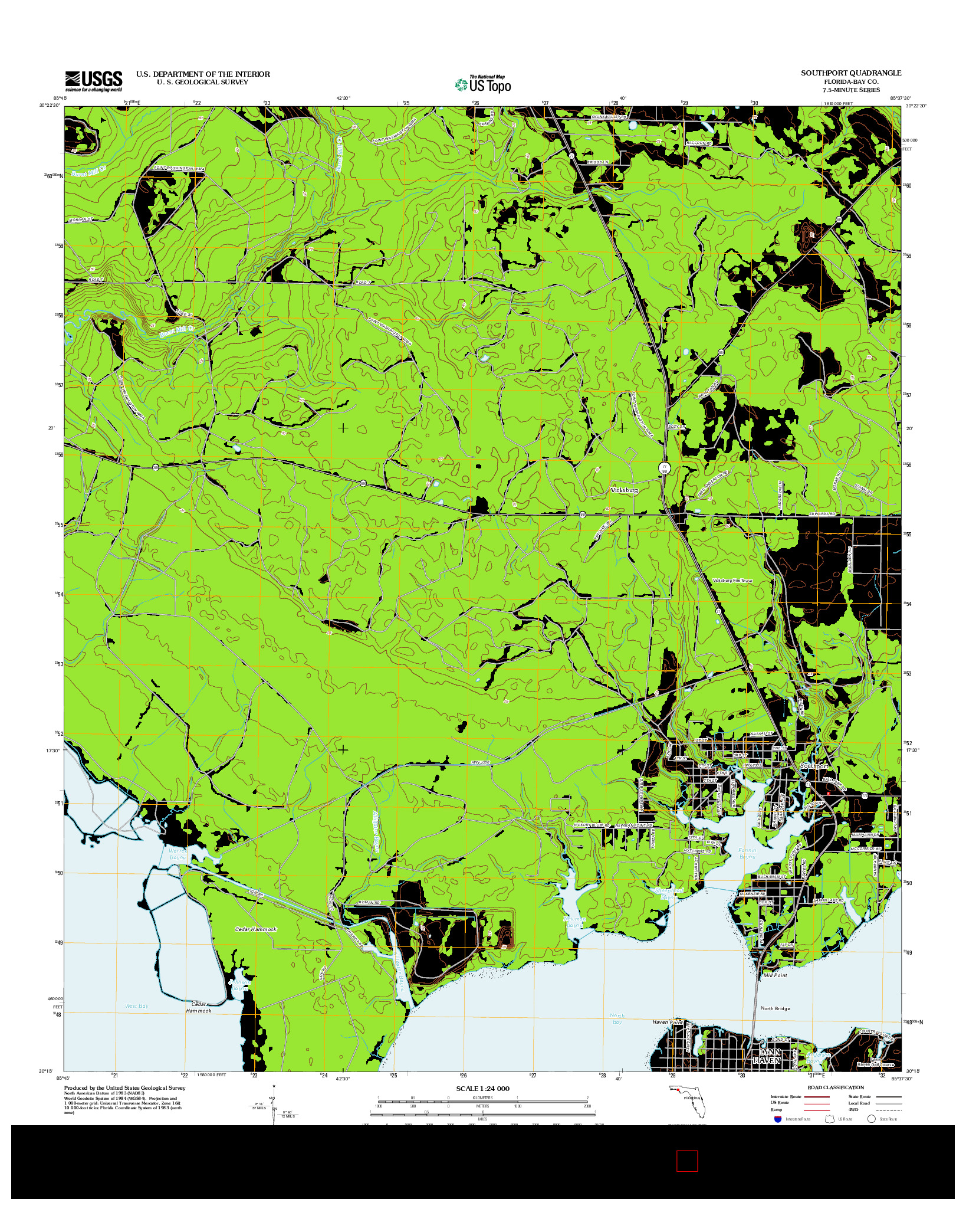 USGS US TOPO 7.5-MINUTE MAP FOR SOUTHPORT, FL 2012