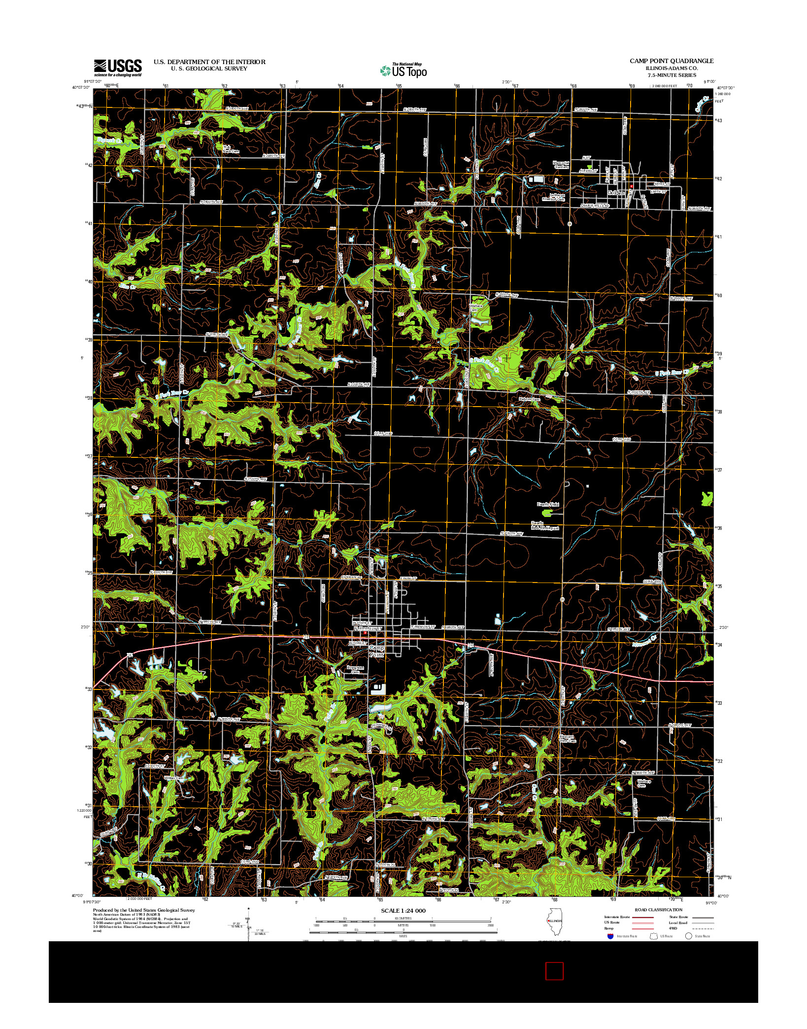 USGS US TOPO 7.5-MINUTE MAP FOR CAMP POINT, IL 2012