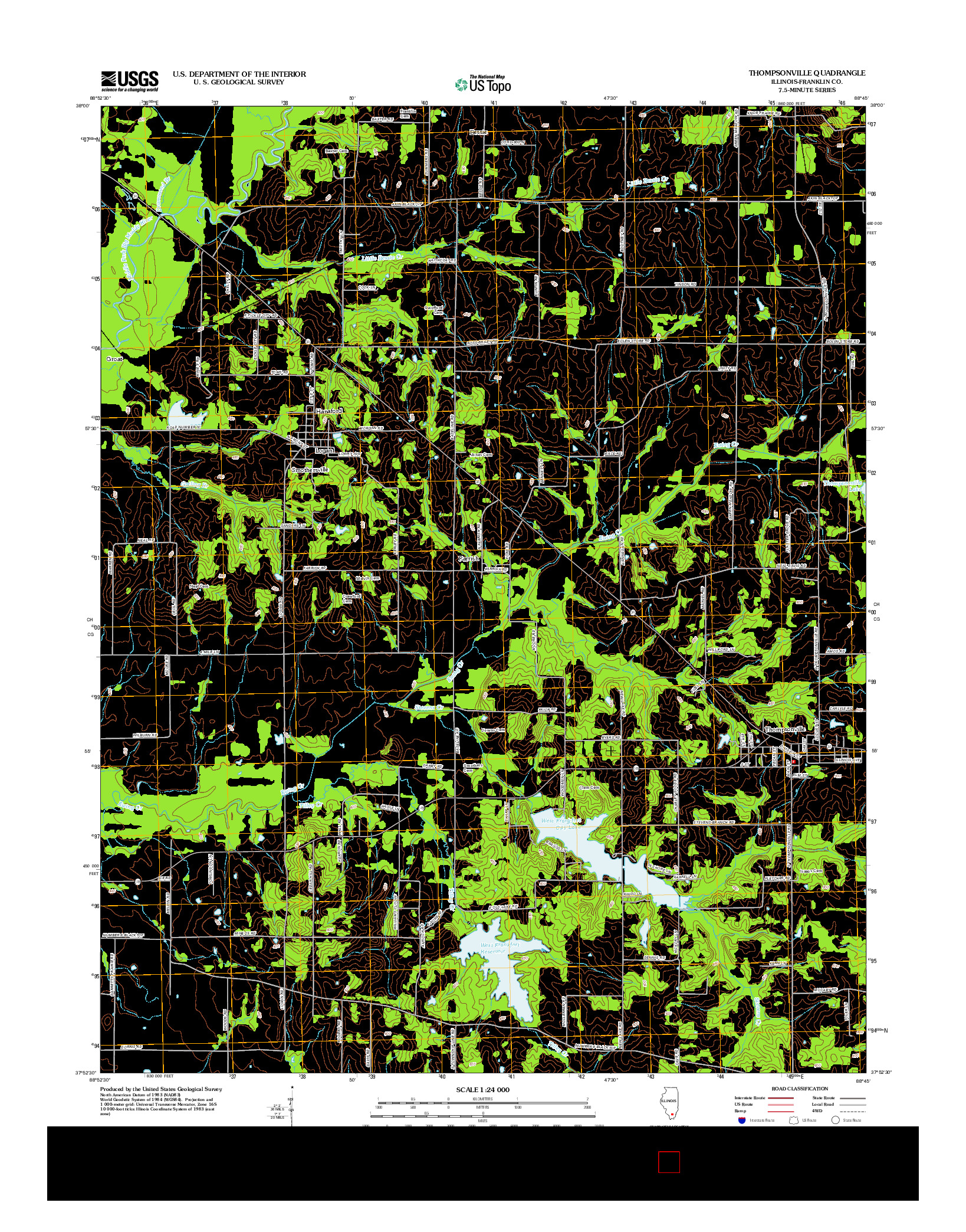 USGS US TOPO 7.5-MINUTE MAP FOR THOMPSONVILLE, IL 2012