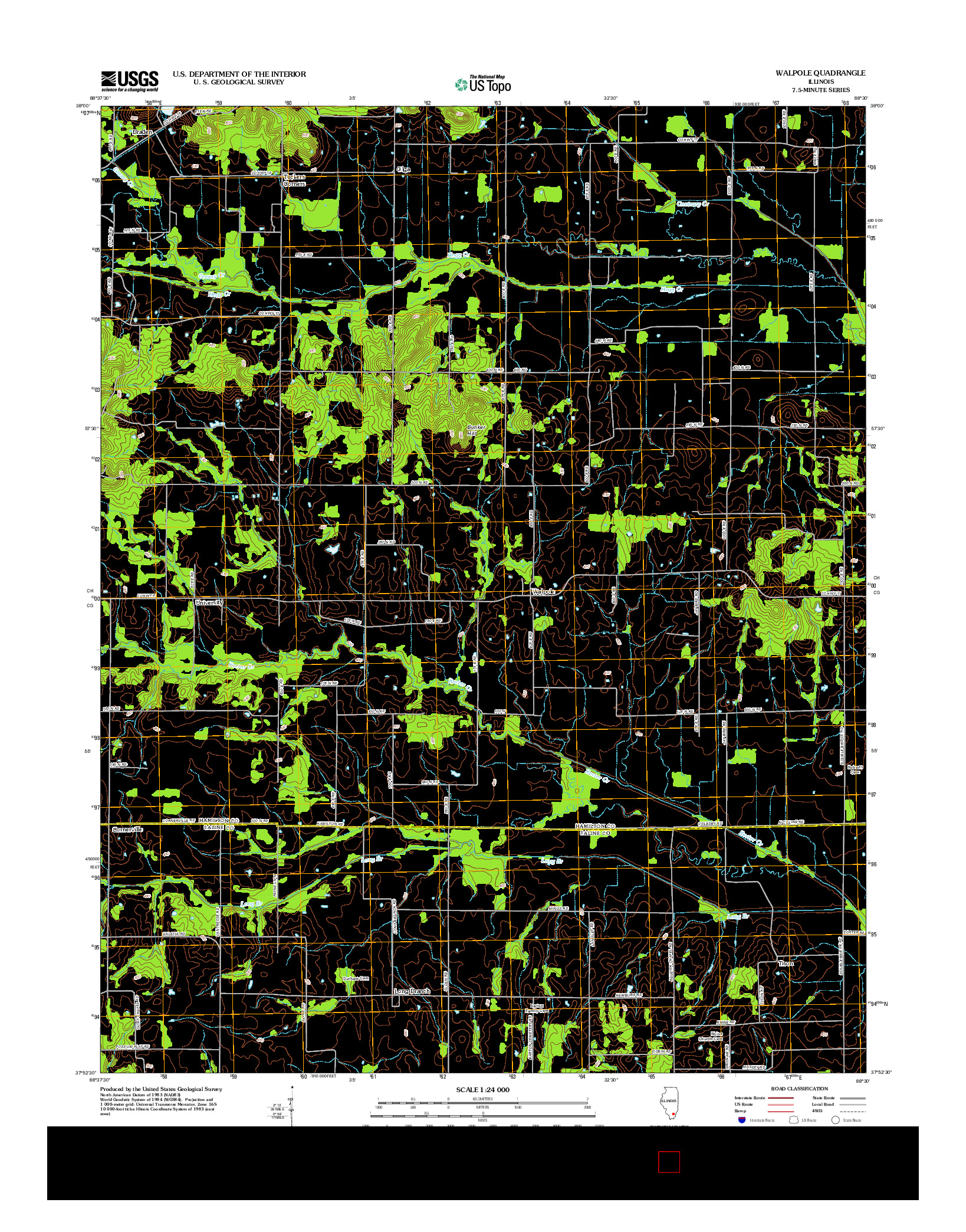 USGS US TOPO 7.5-MINUTE MAP FOR WALPOLE, IL 2012