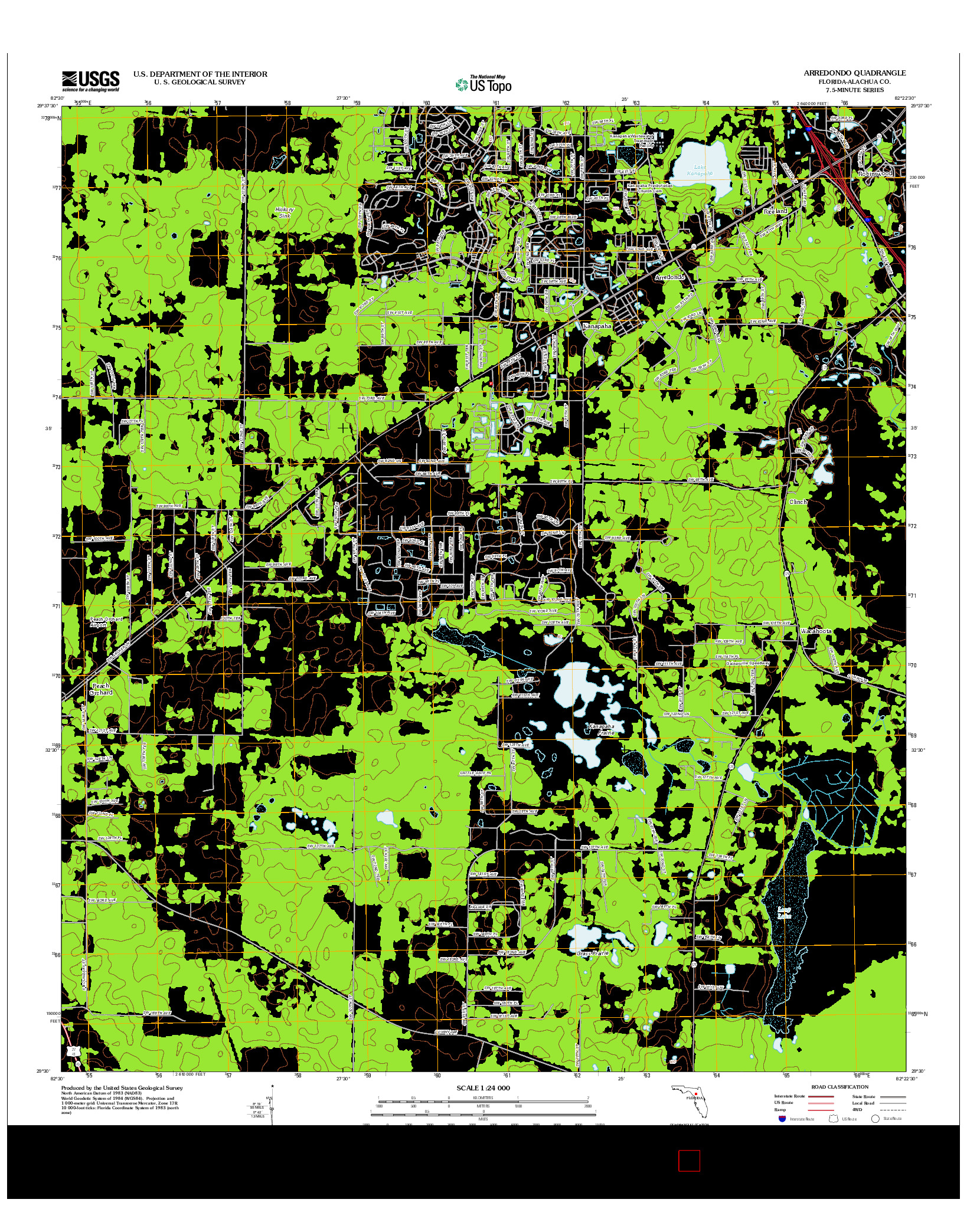 USGS US TOPO 7.5-MINUTE MAP FOR ARREDONDO, FL 2012