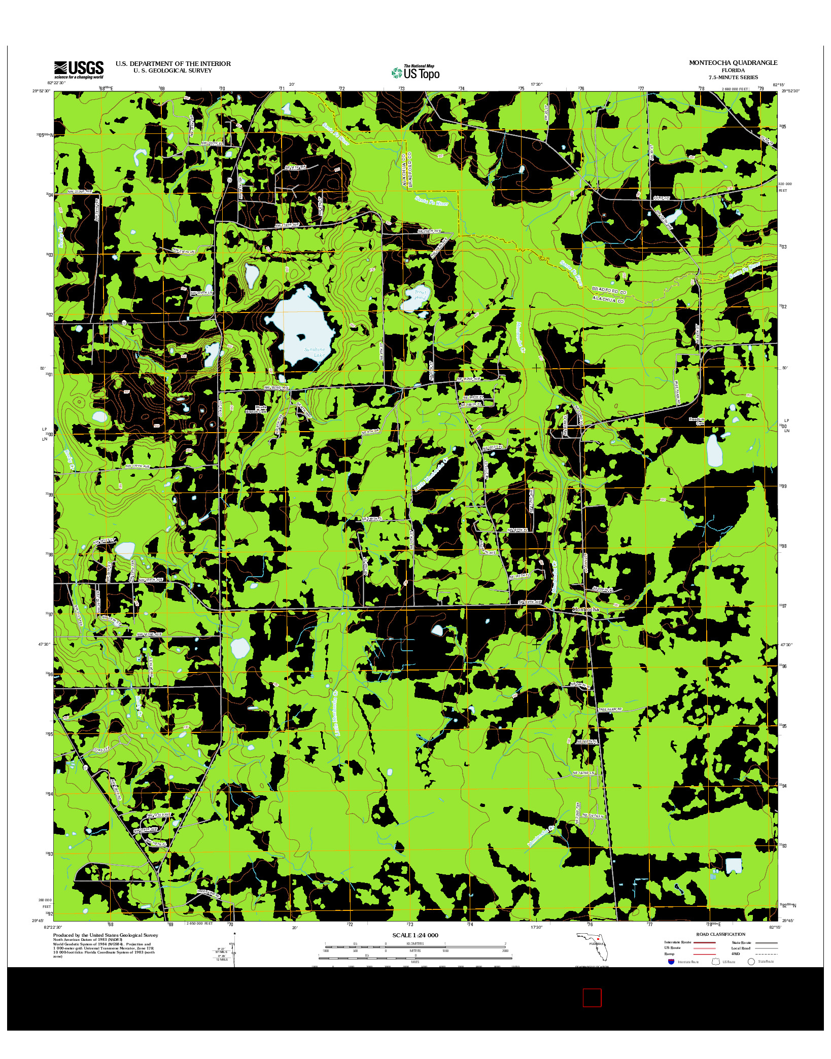 USGS US TOPO 7.5-MINUTE MAP FOR MONTEOCHA, FL 2012