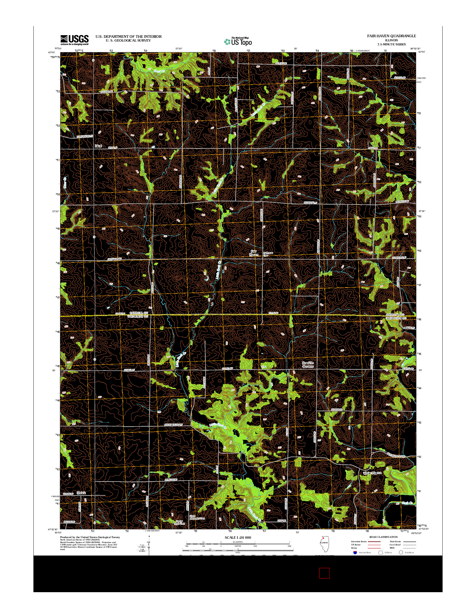 USGS US TOPO 7.5-MINUTE MAP FOR FAIR HAVEN, IL 2012