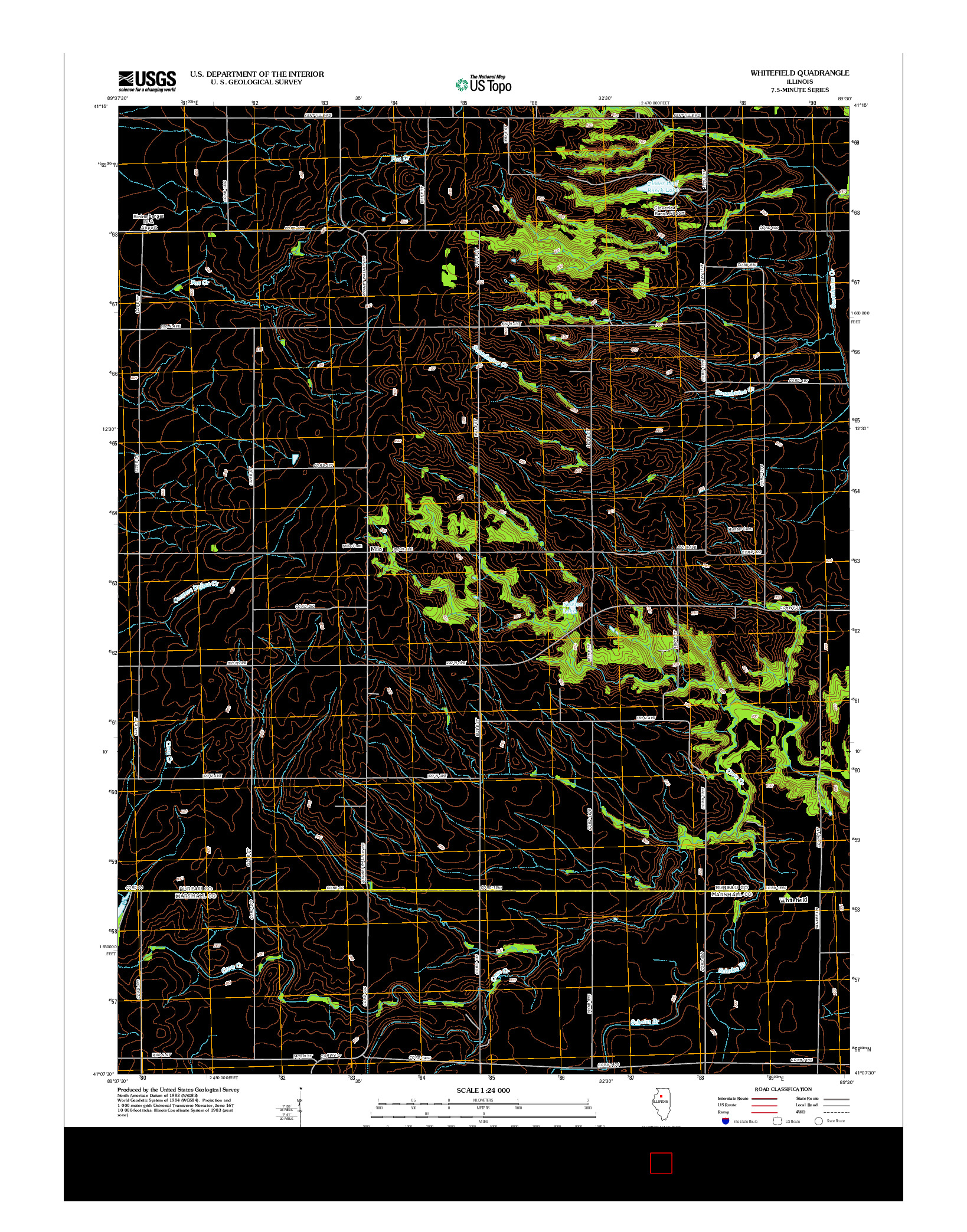 USGS US TOPO 7.5-MINUTE MAP FOR WHITEFIELD, IL 2012