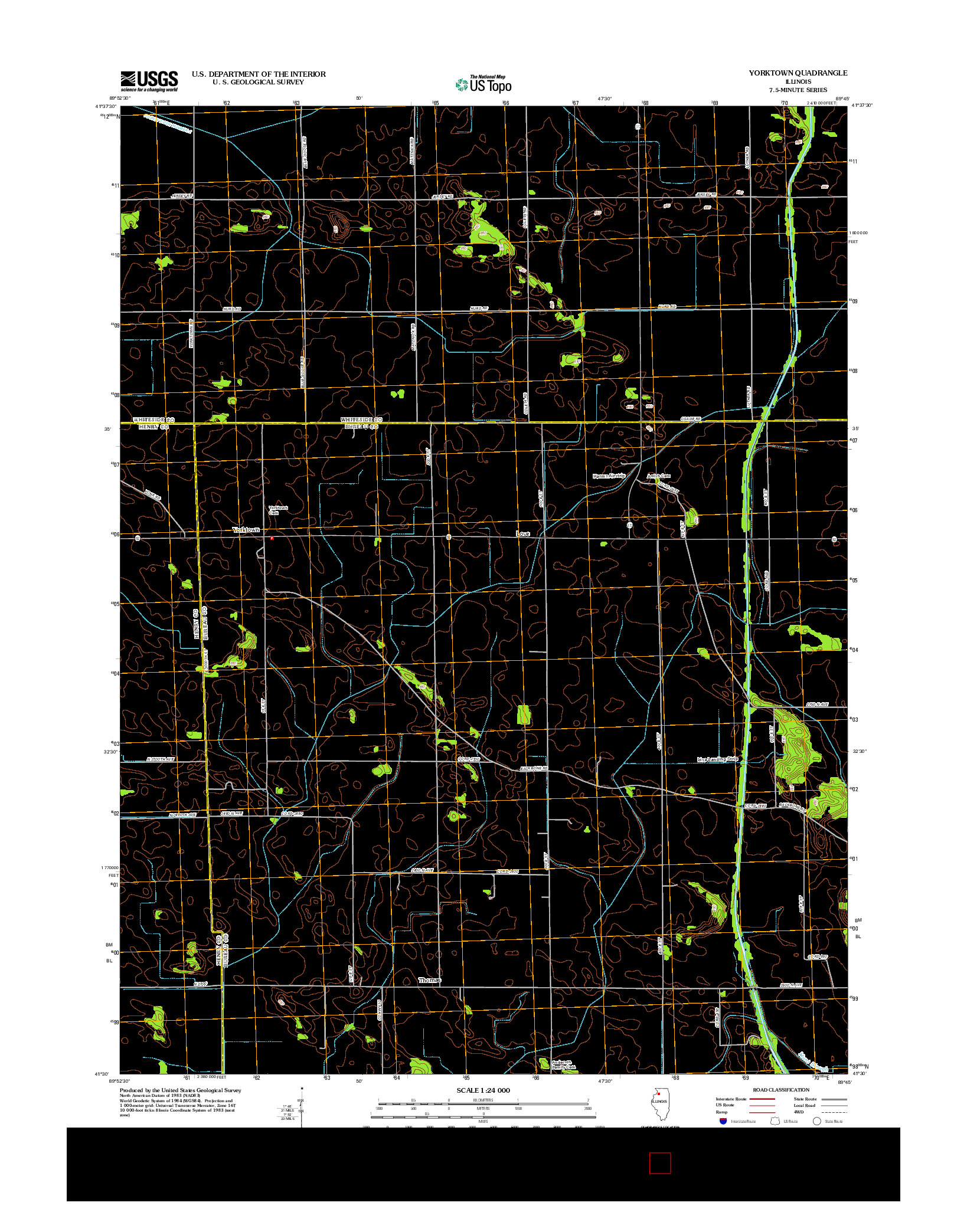 USGS US TOPO 7.5-MINUTE MAP FOR YORKTOWN, IL 2012