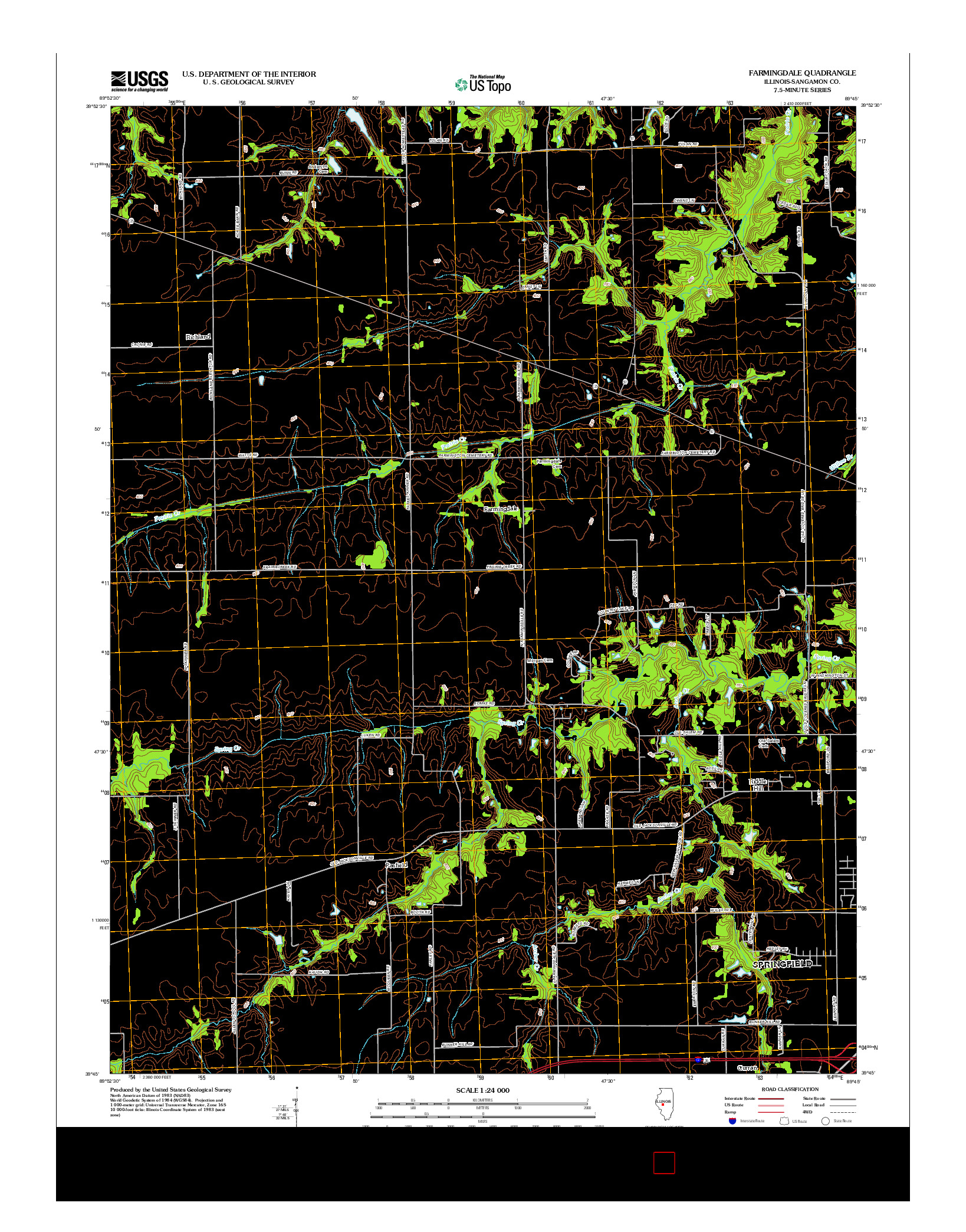 USGS US TOPO 7.5-MINUTE MAP FOR FARMINGDALE, IL 2012