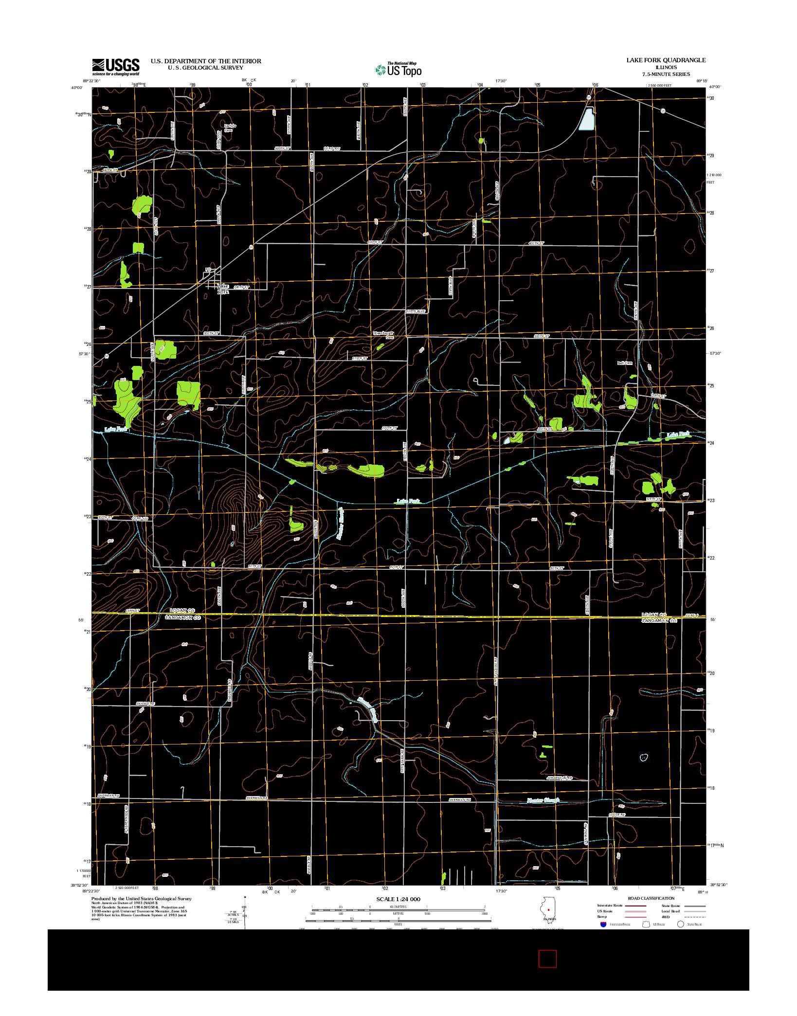 USGS US TOPO 7.5-MINUTE MAP FOR LAKE FORK, IL 2012