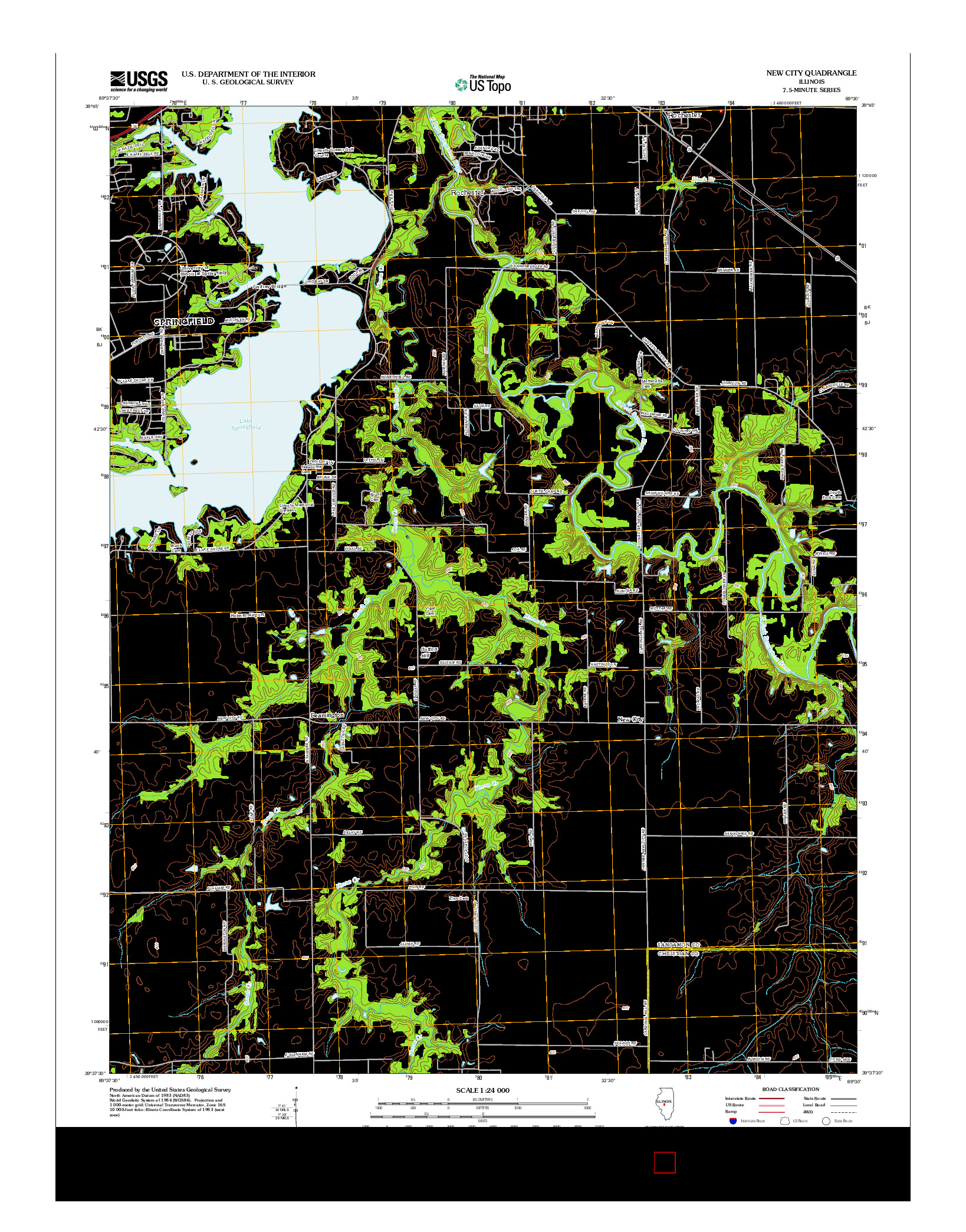 USGS US TOPO 7.5-MINUTE MAP FOR NEW CITY, IL 2012