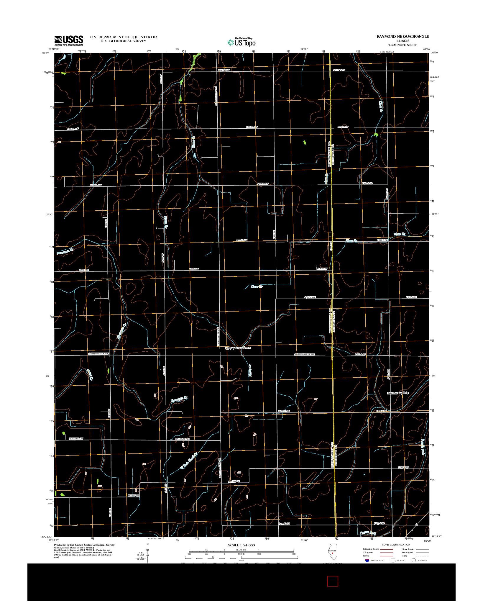 USGS US TOPO 7.5-MINUTE MAP FOR RAYMOND NE, IL 2012