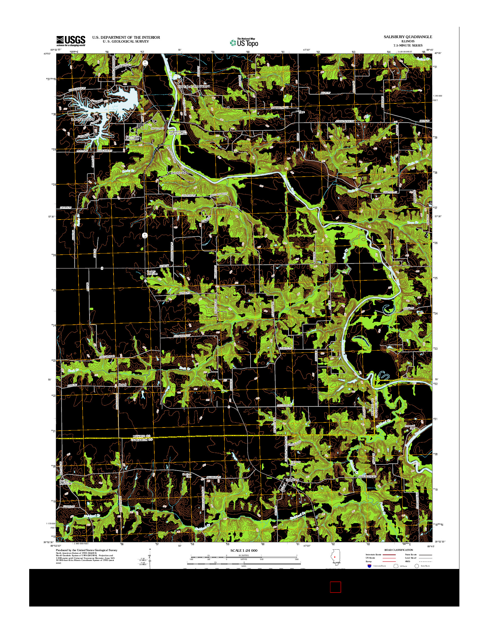 USGS US TOPO 7.5-MINUTE MAP FOR SALISBURY, IL 2012