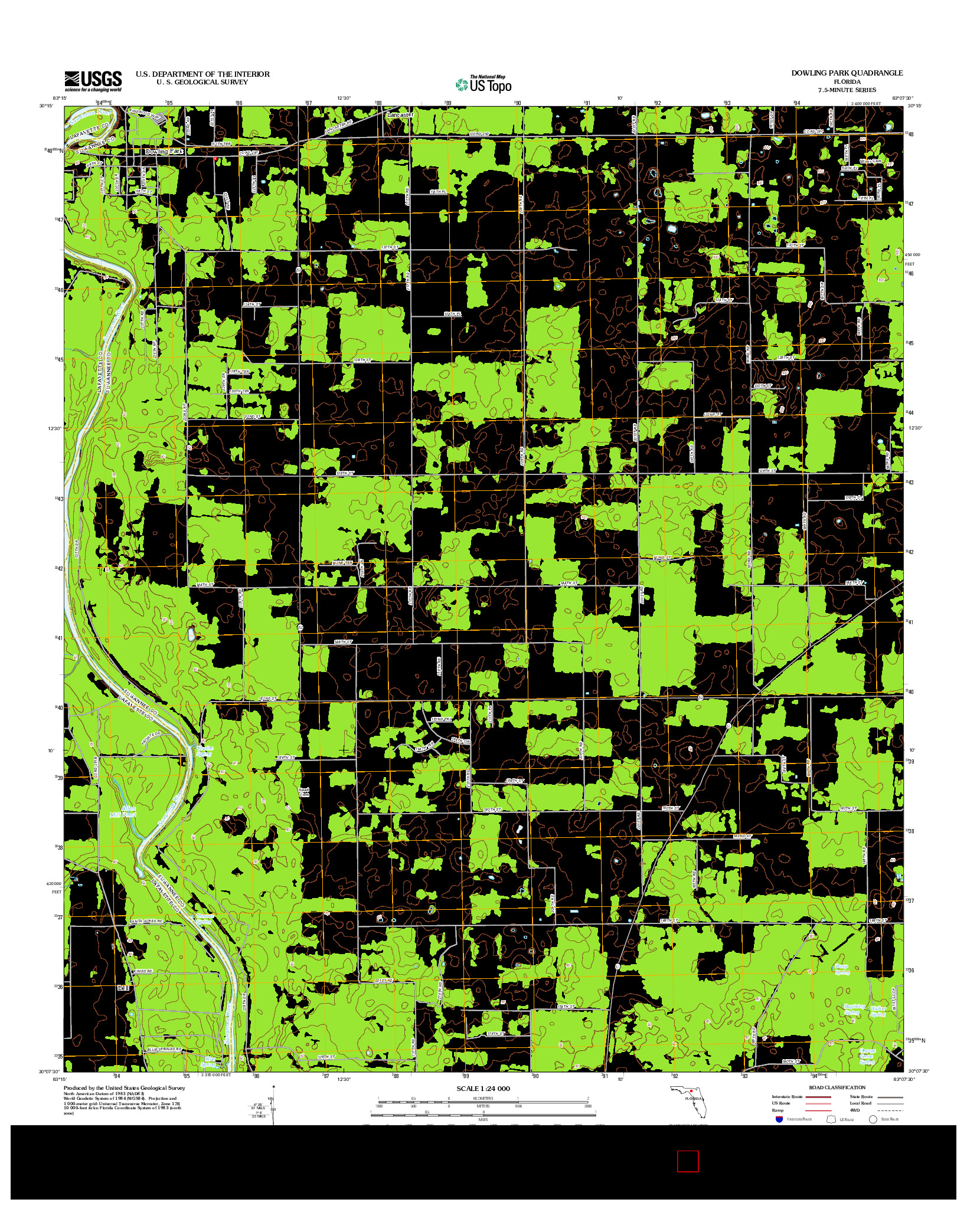 USGS US TOPO 7.5-MINUTE MAP FOR DOWLING PARK, FL 2012