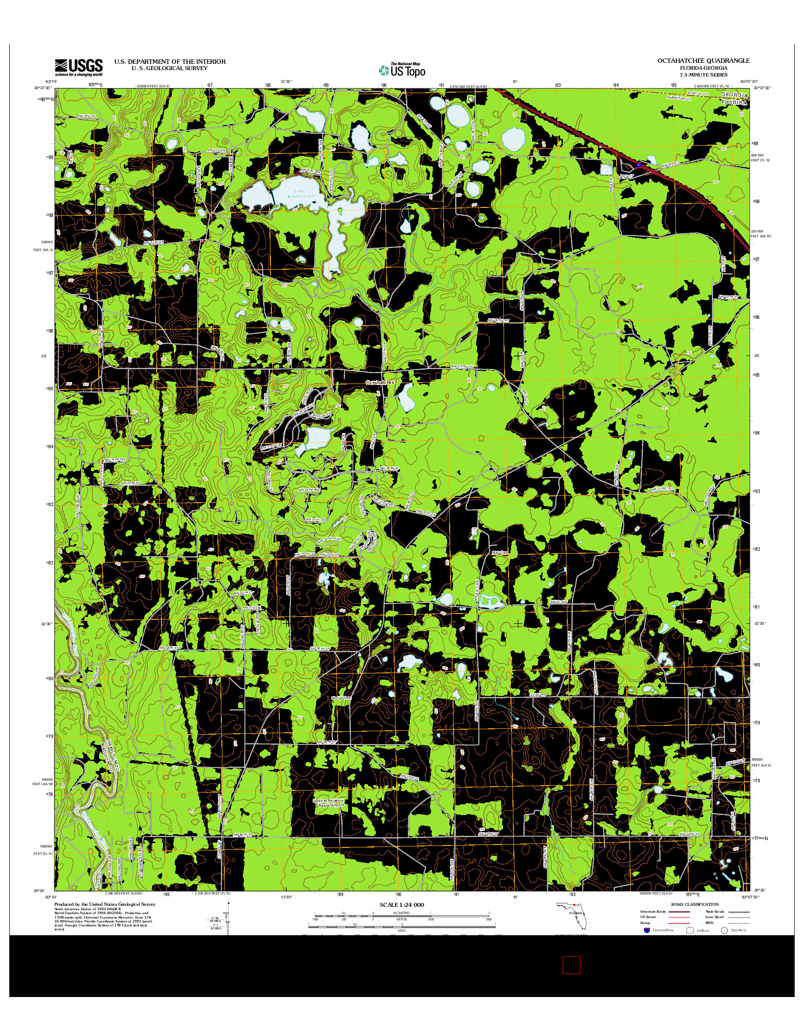 USGS US TOPO 7.5-MINUTE MAP FOR OCTAHATCHEE, FL-GA 2012
