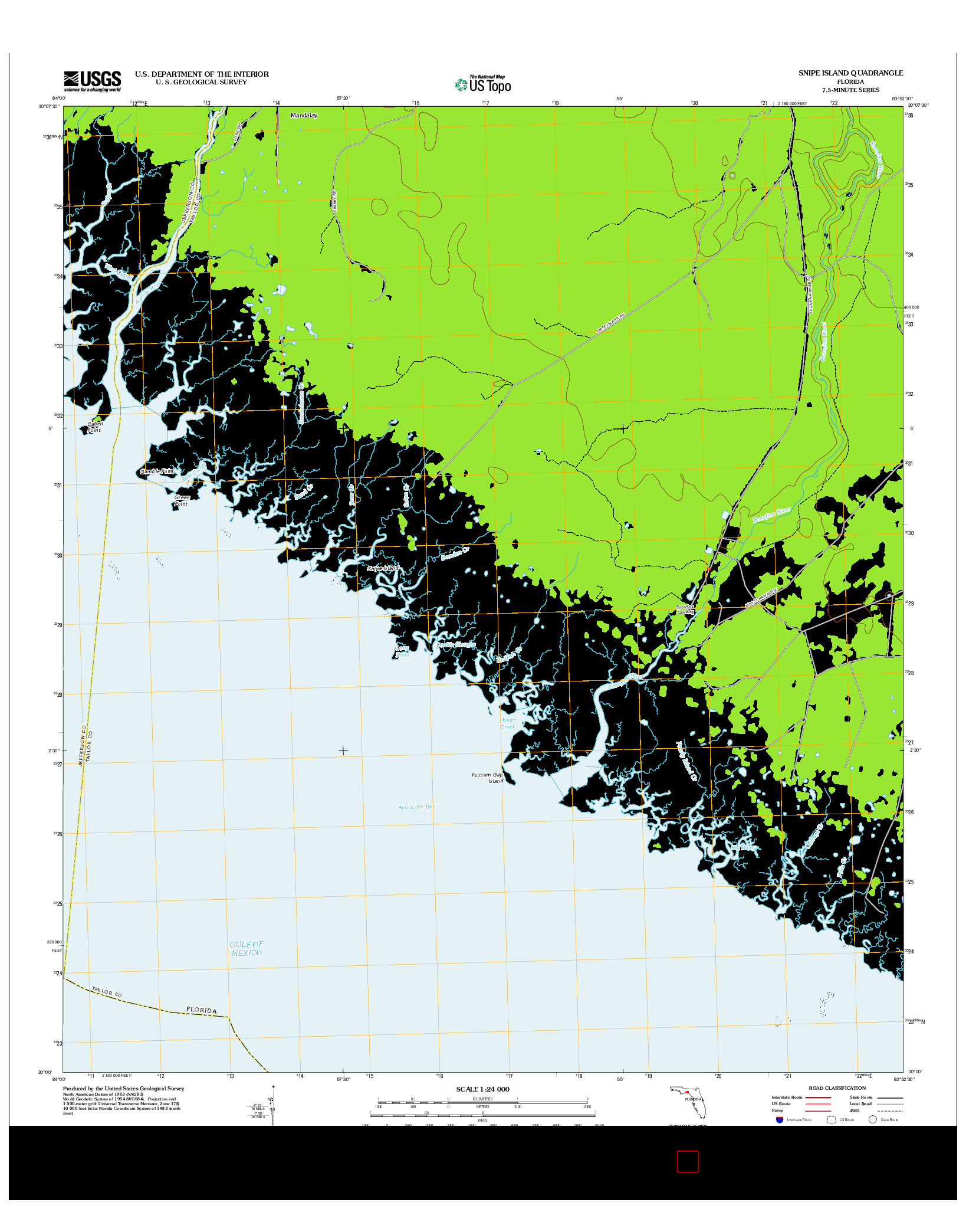 USGS US TOPO 7.5-MINUTE MAP FOR SNIPE ISLAND, FL 2012