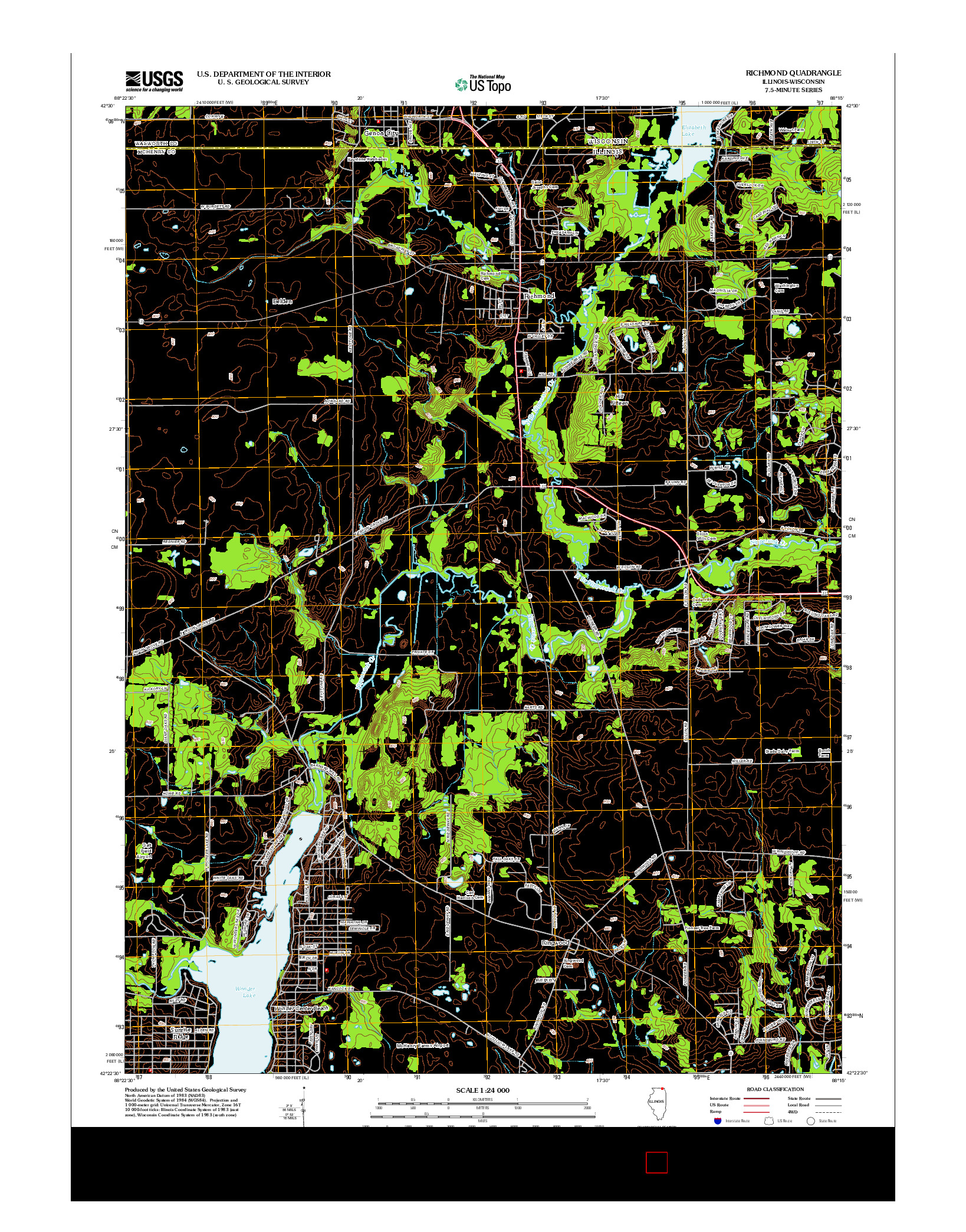 USGS US TOPO 7.5-MINUTE MAP FOR RICHMOND, IL-WI 2012