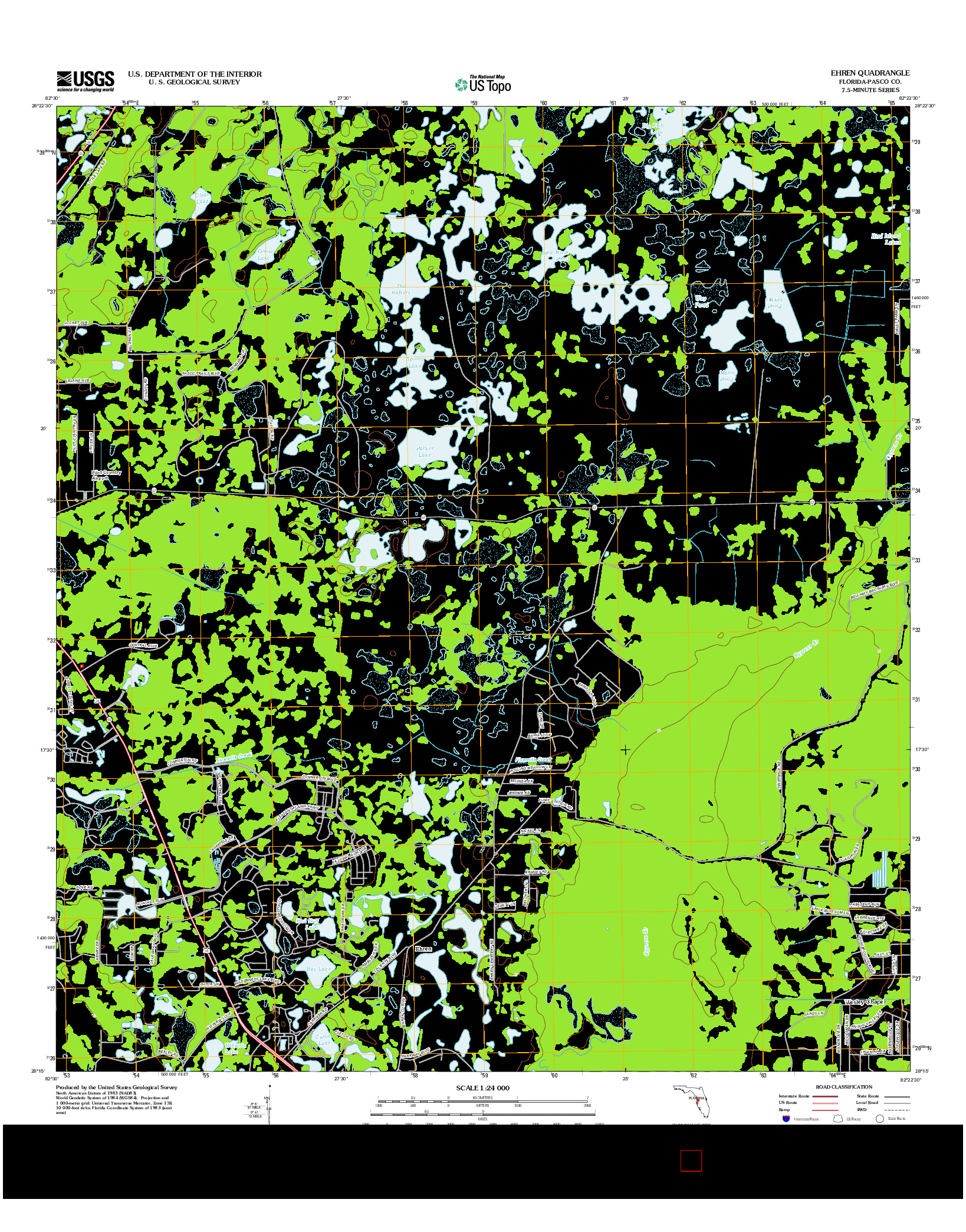 USGS US TOPO 7.5-MINUTE MAP FOR EHREN, FL 2012