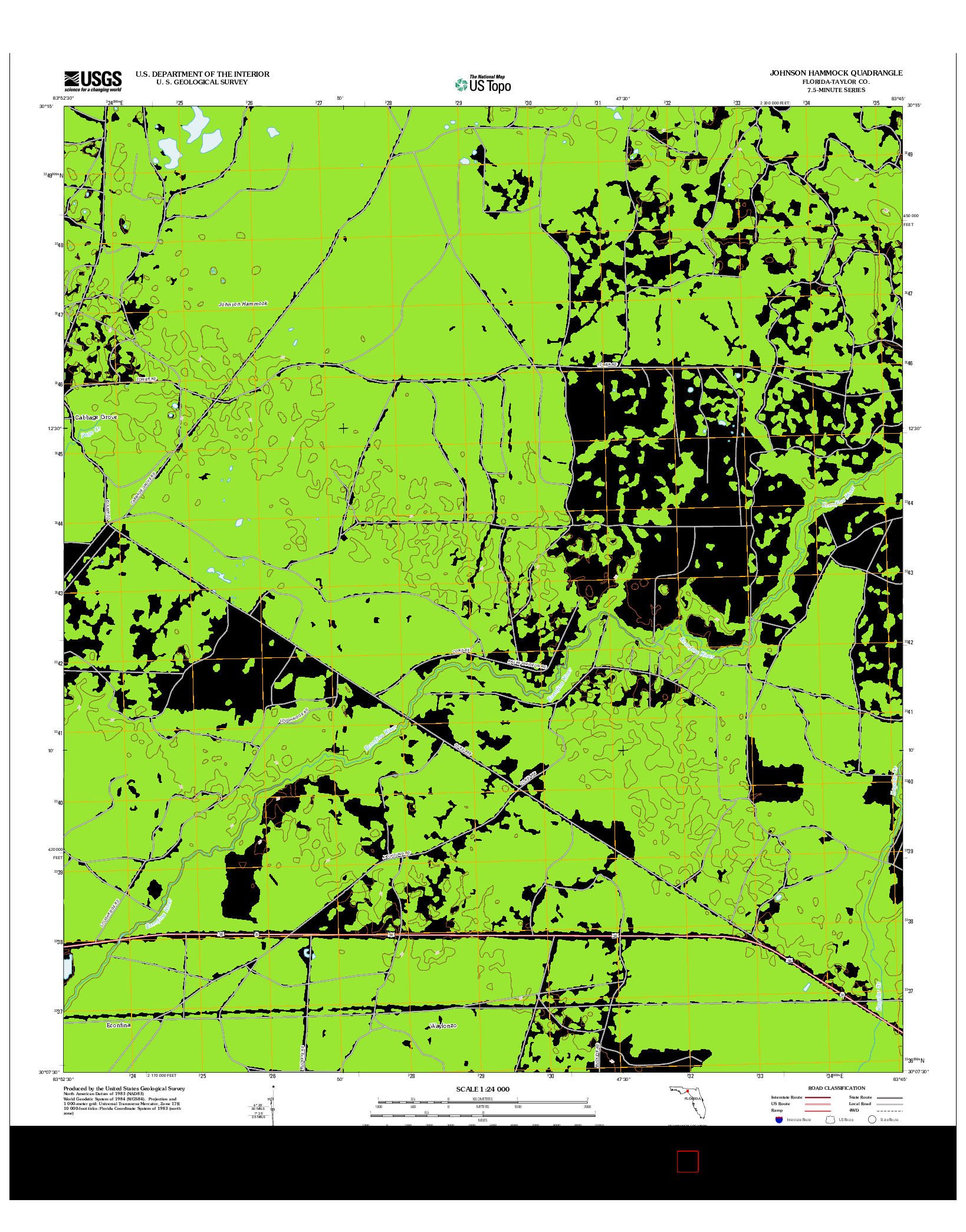 USGS US TOPO 7.5-MINUTE MAP FOR JOHNSON HAMMOCK, FL 2012
