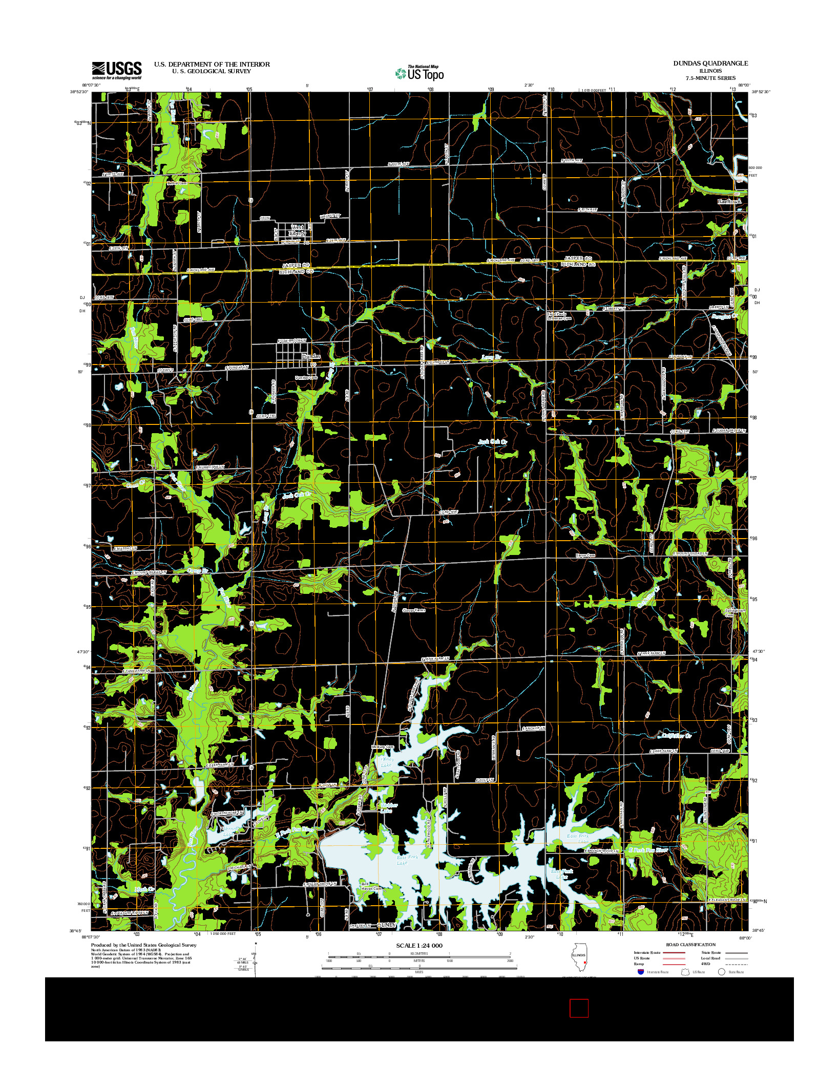 USGS US TOPO 7.5-MINUTE MAP FOR DUNDAS, IL 2012