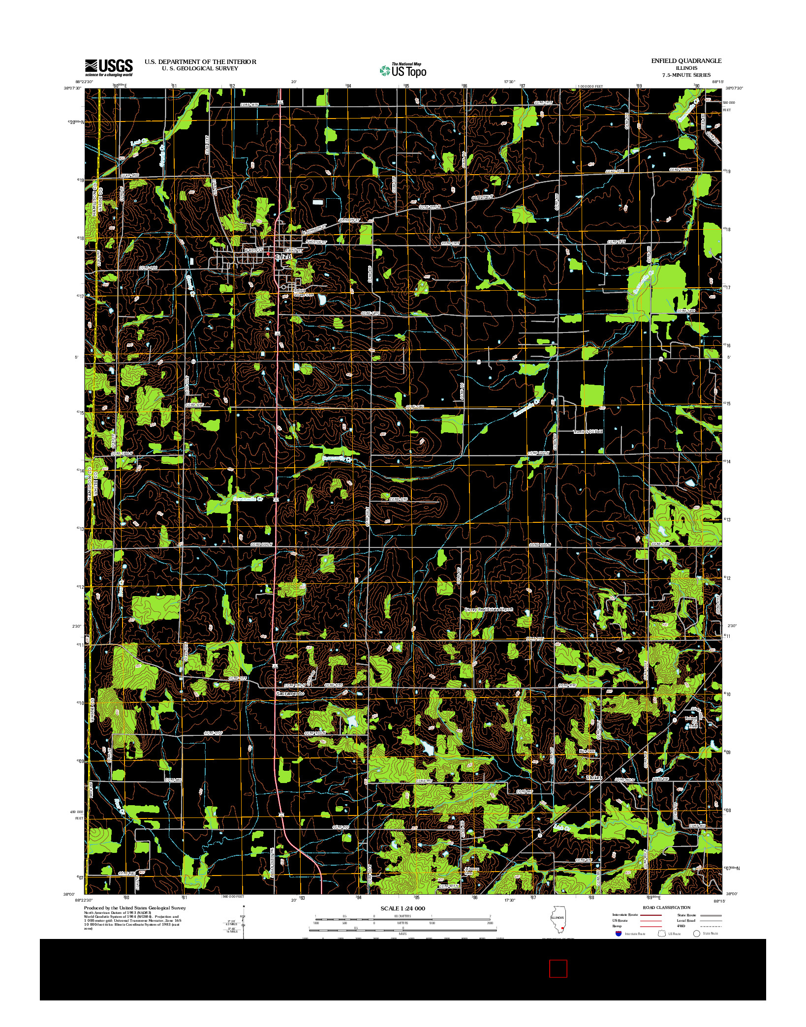 USGS US TOPO 7.5-MINUTE MAP FOR ENFIELD, IL 2012