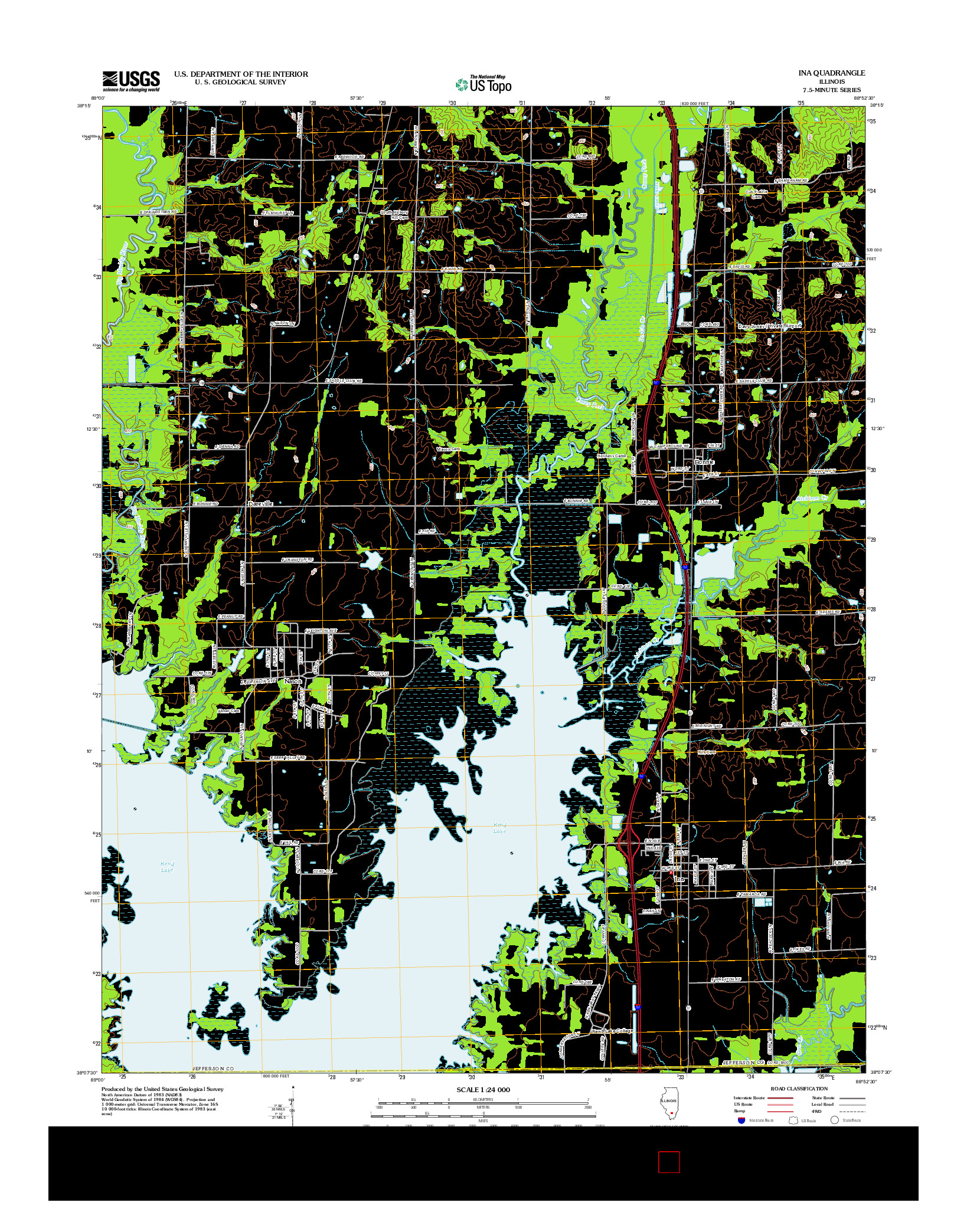 USGS US TOPO 7.5-MINUTE MAP FOR INA, IL 2012