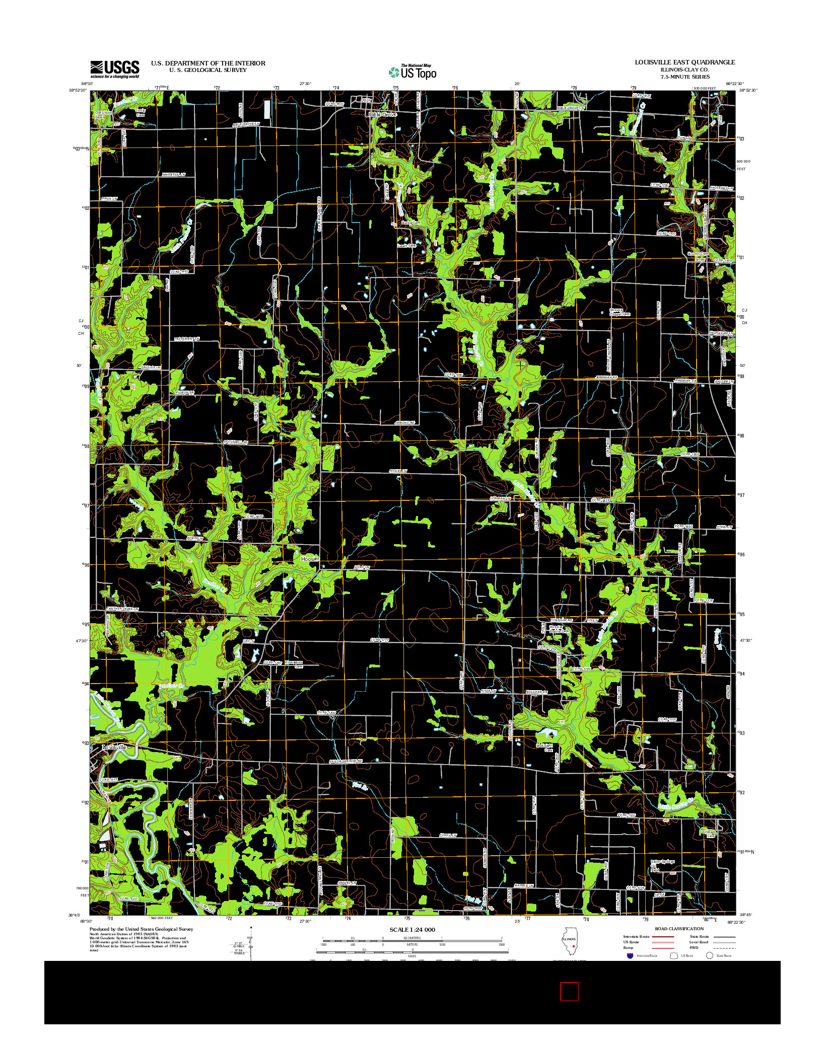 USGS US TOPO 7.5-MINUTE MAP FOR LOUISVILLE EAST, IL 2012