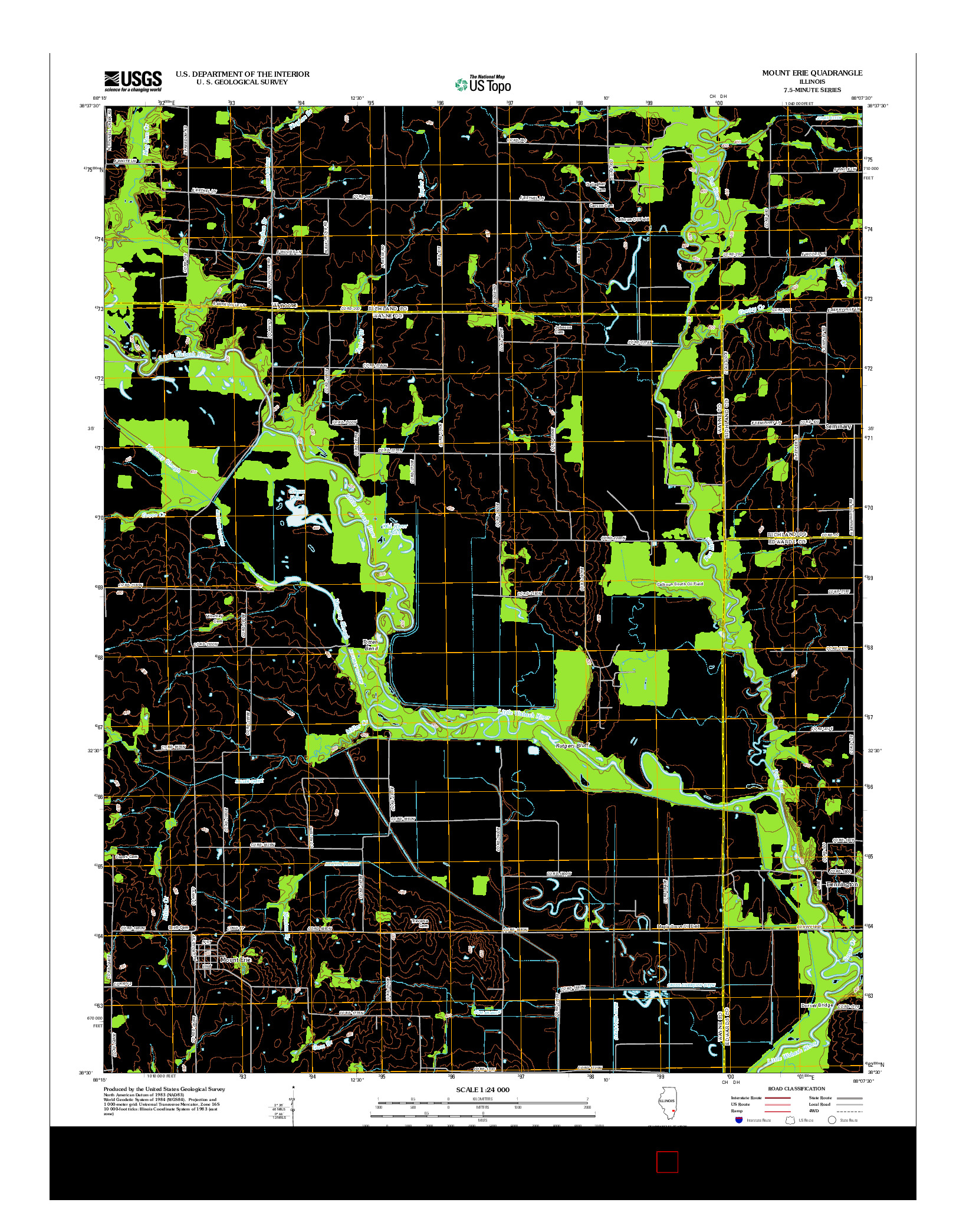 USGS US TOPO 7.5-MINUTE MAP FOR MOUNT ERIE, IL 2012