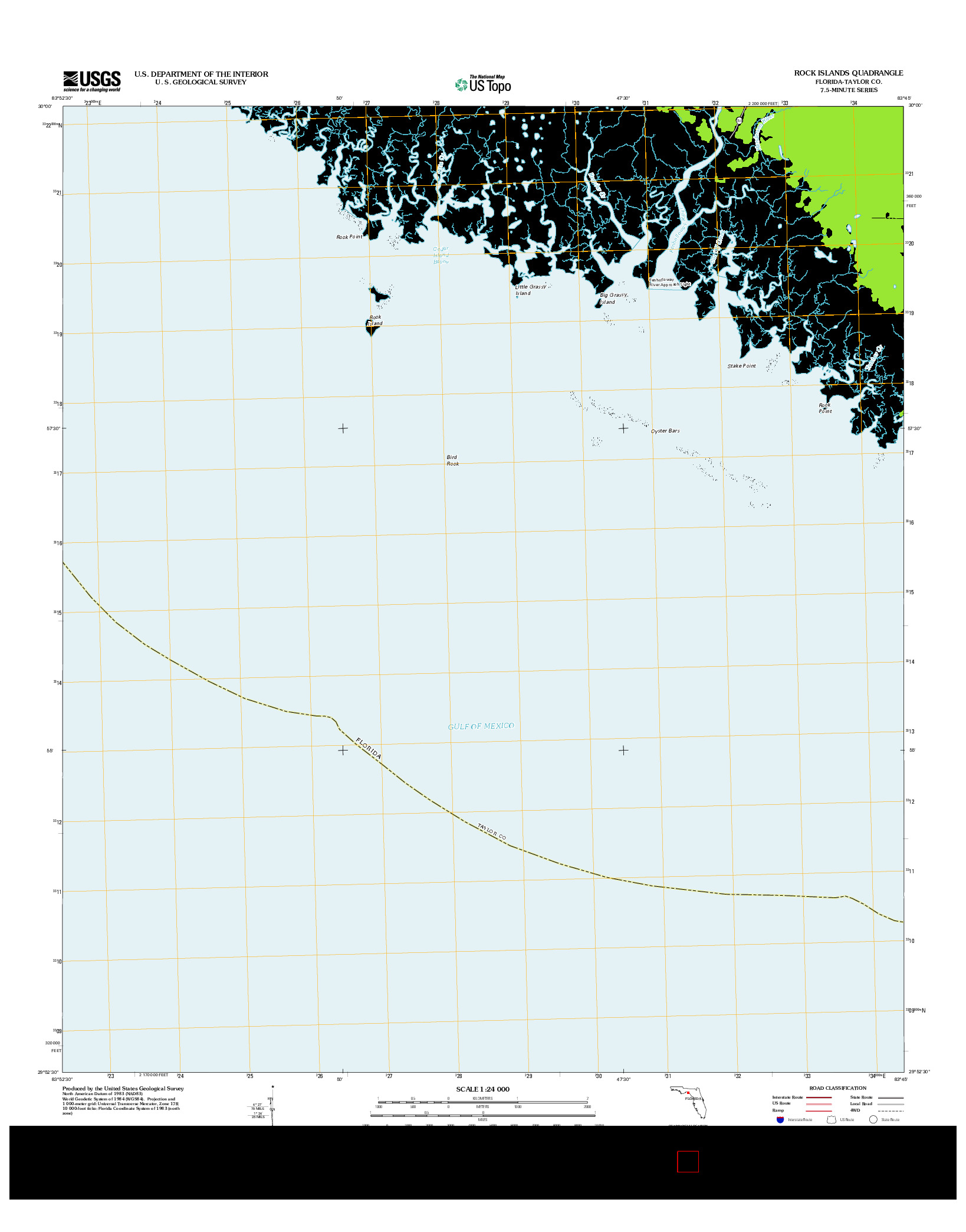 USGS US TOPO 7.5-MINUTE MAP FOR ROCK ISLANDS, FL 2012
