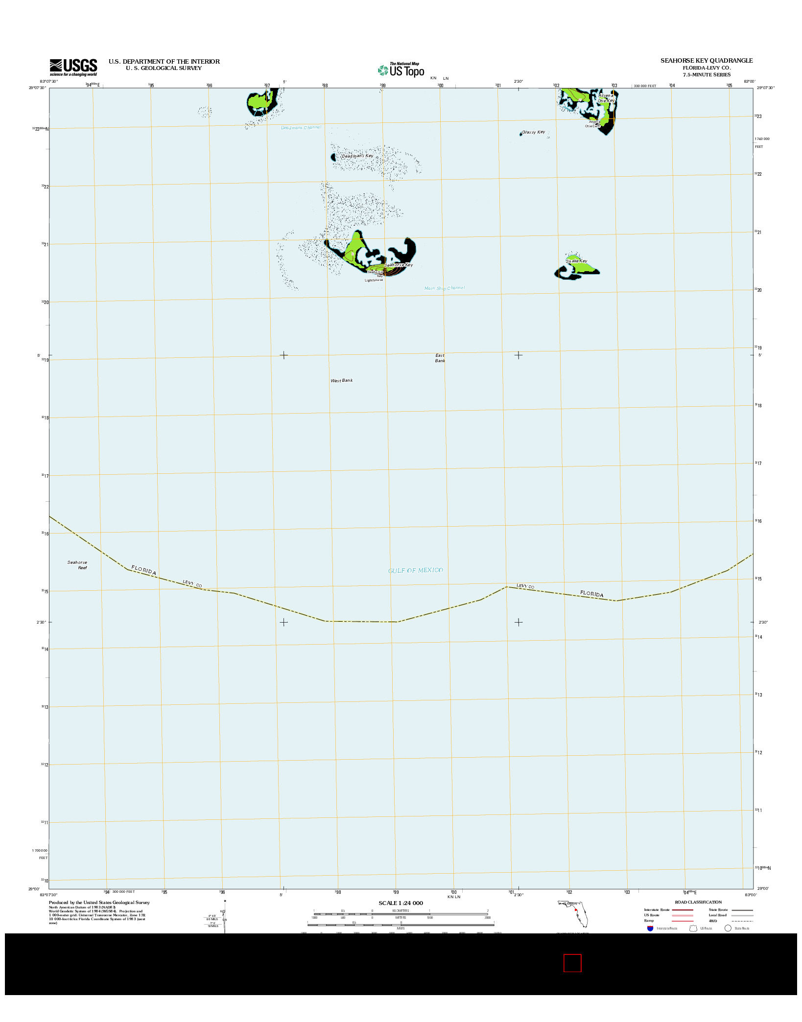 USGS US TOPO 7.5-MINUTE MAP FOR SEAHORSE KEY, FL 2012