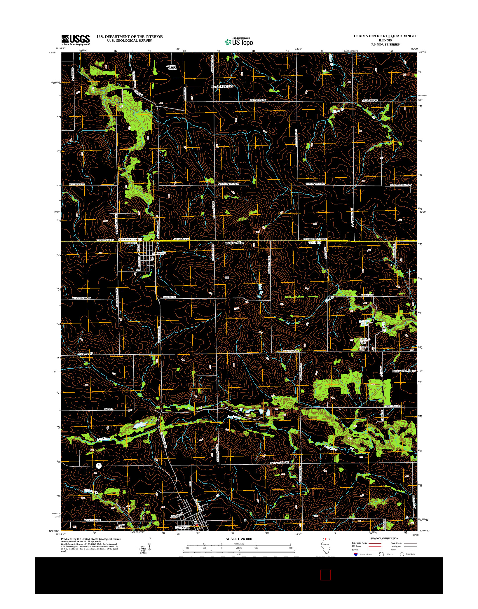 USGS US TOPO 7.5-MINUTE MAP FOR FORRESTON NORTH, IL 2012