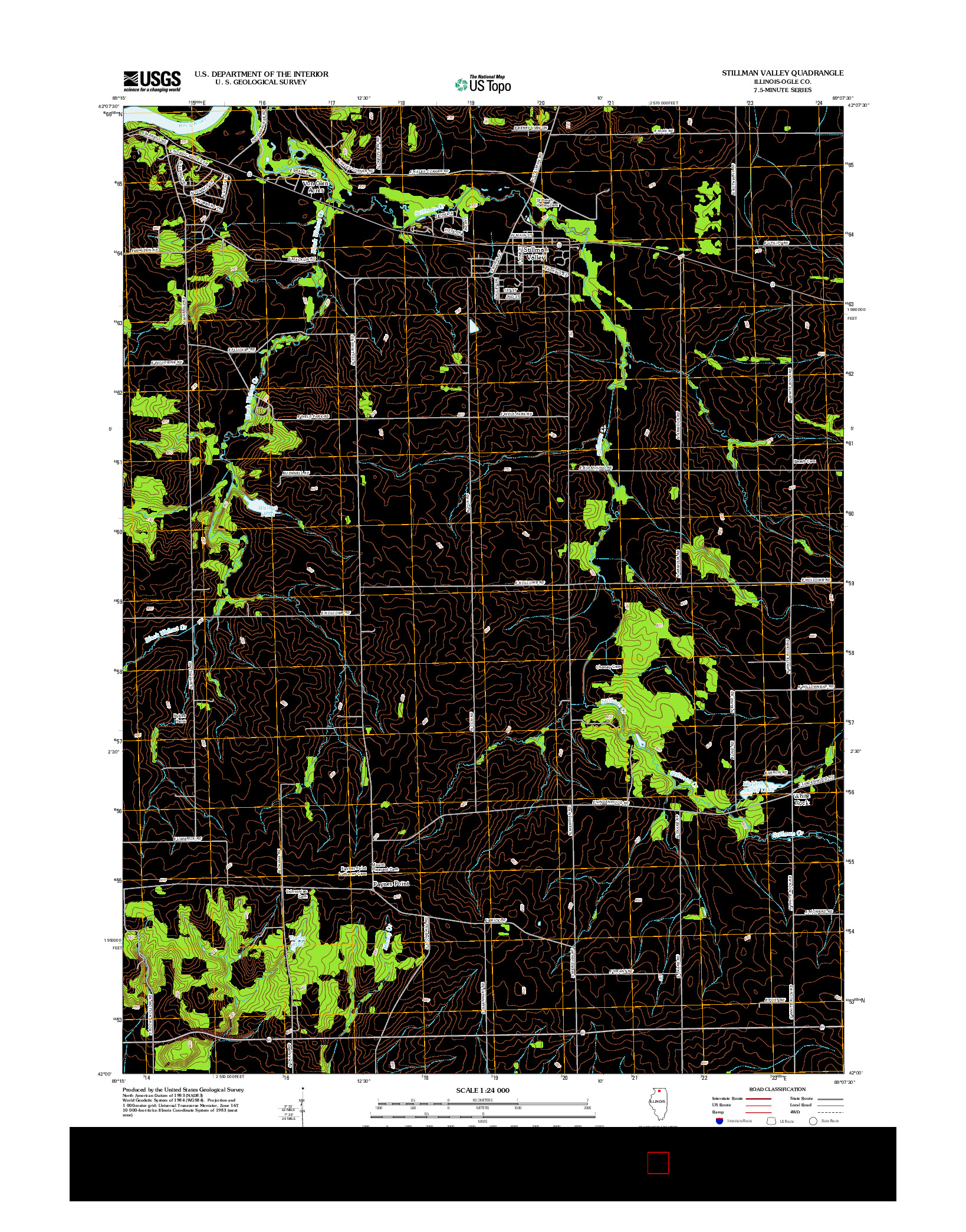 USGS US TOPO 7.5-MINUTE MAP FOR STILLMAN VALLEY, IL 2012