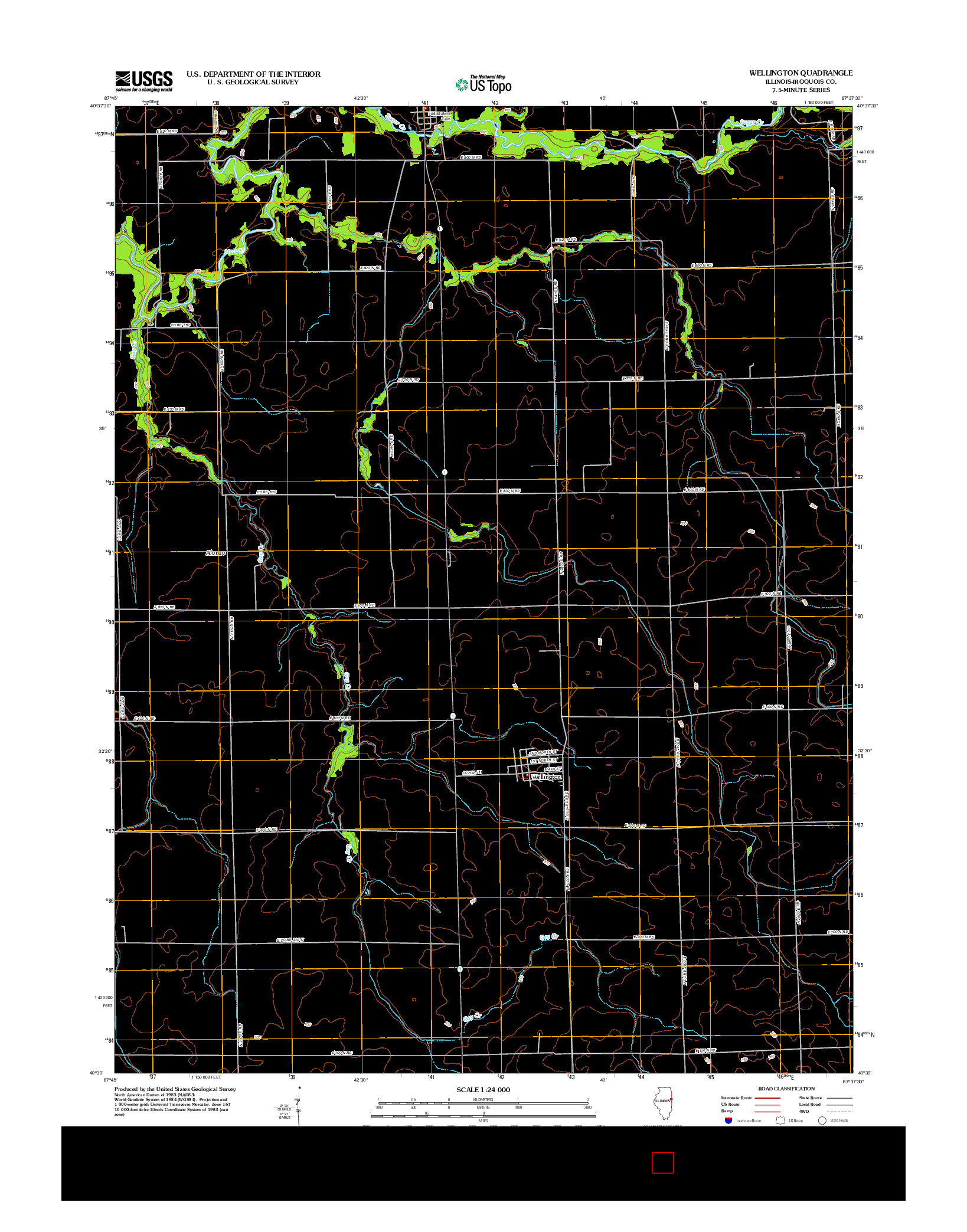 USGS US TOPO 7.5-MINUTE MAP FOR WELLINGTON, IL 2012