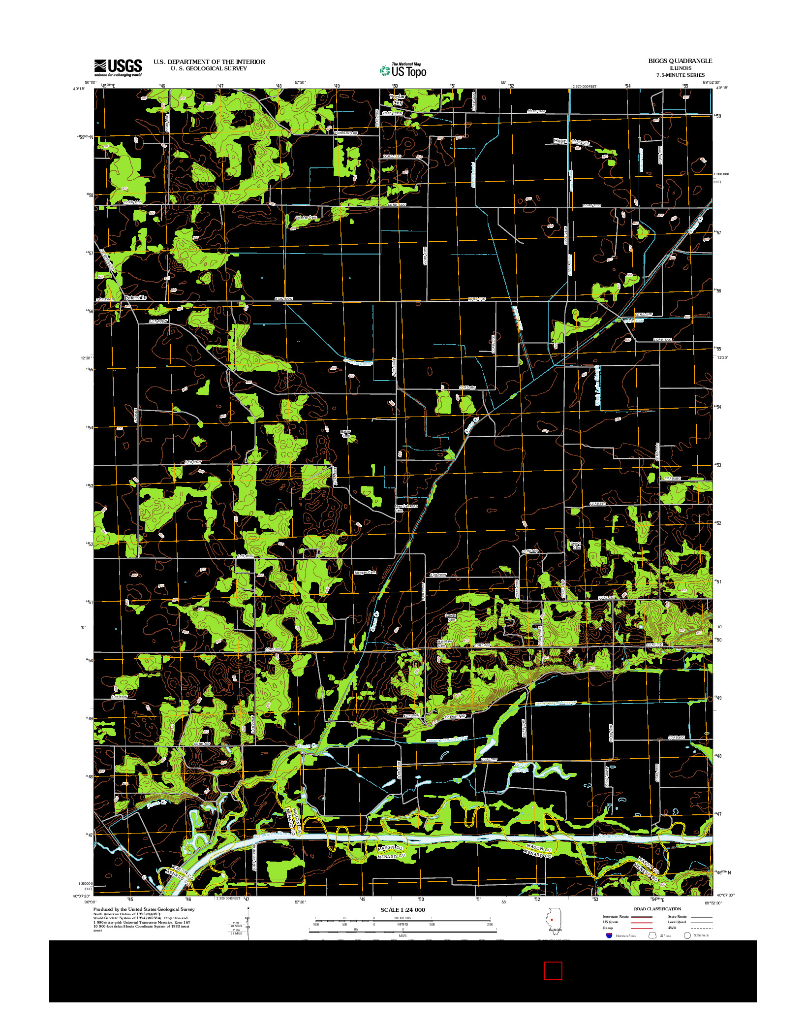 USGS US TOPO 7.5-MINUTE MAP FOR BIGGS, IL 2012