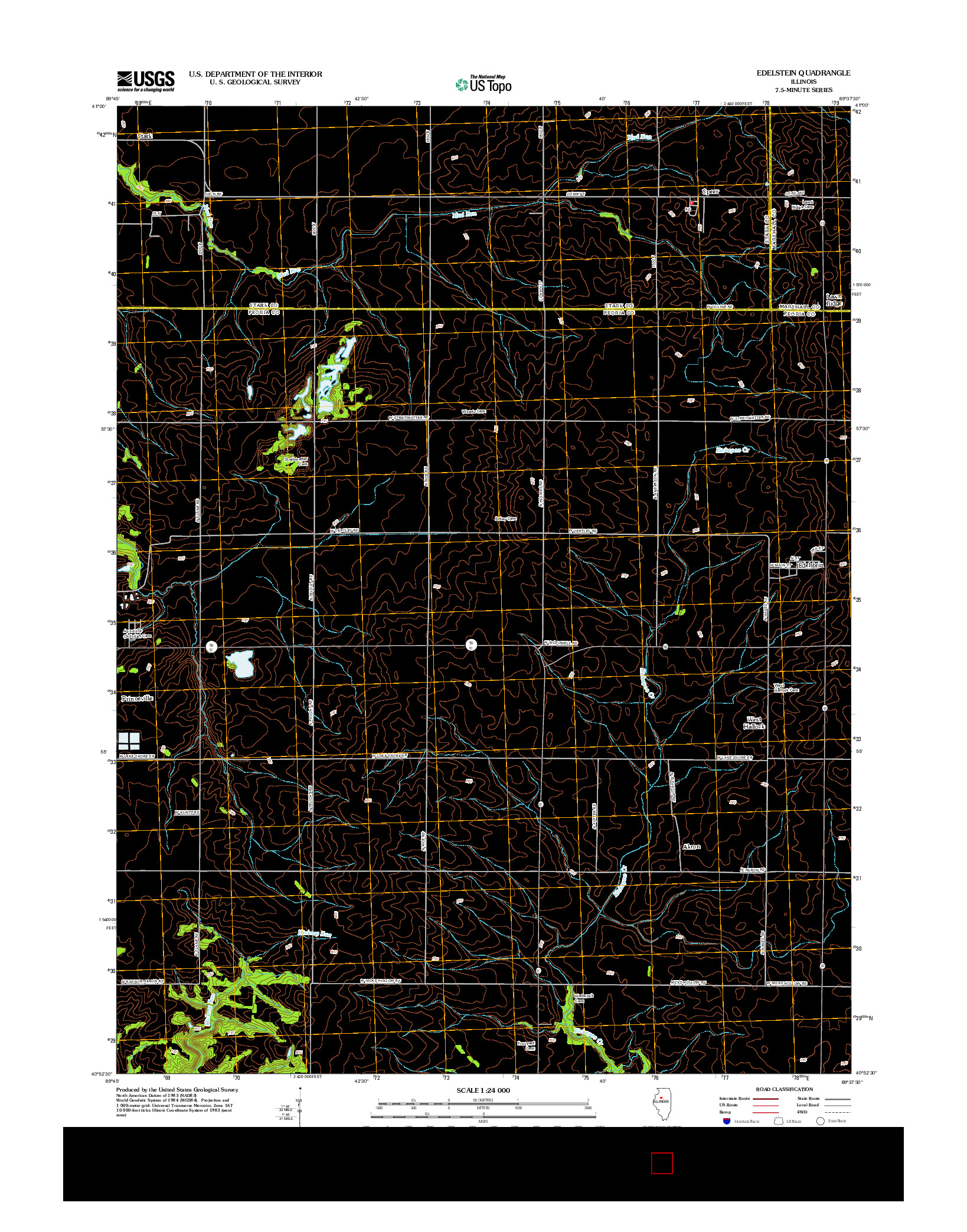 USGS US TOPO 7.5-MINUTE MAP FOR EDELSTEIN, IL 2012