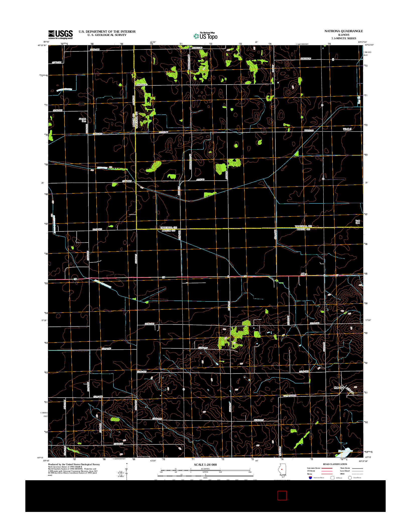 USGS US TOPO 7.5-MINUTE MAP FOR NATRONA, IL 2012