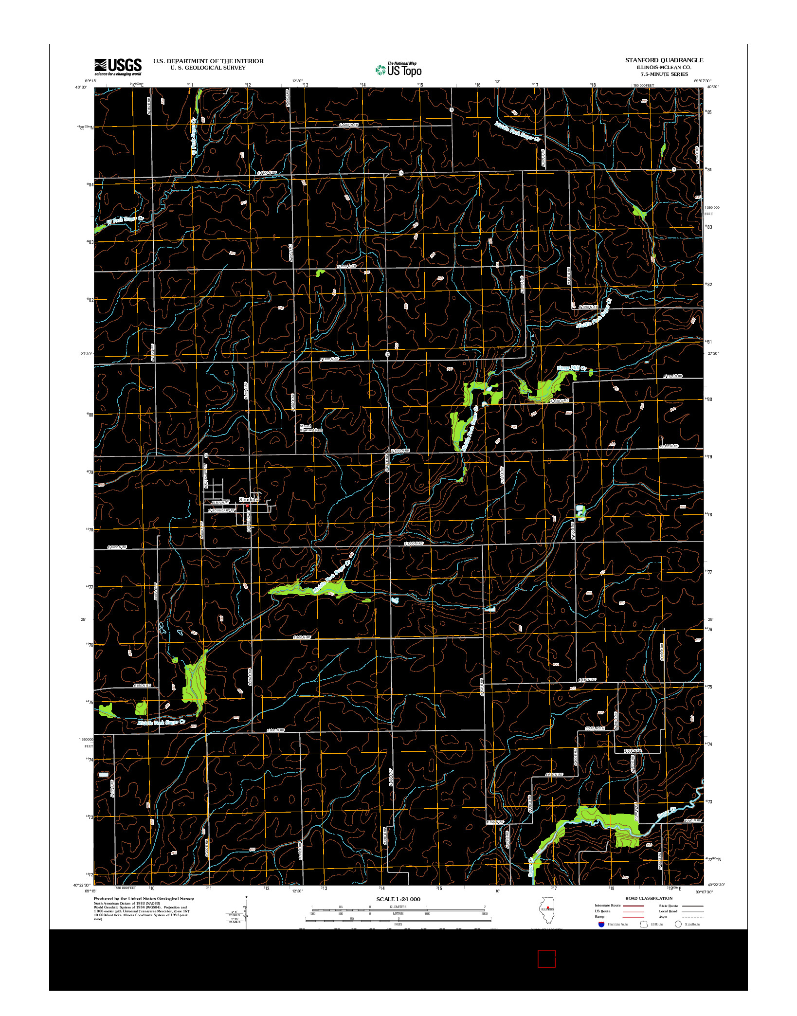 USGS US TOPO 7.5-MINUTE MAP FOR STANFORD, IL 2012