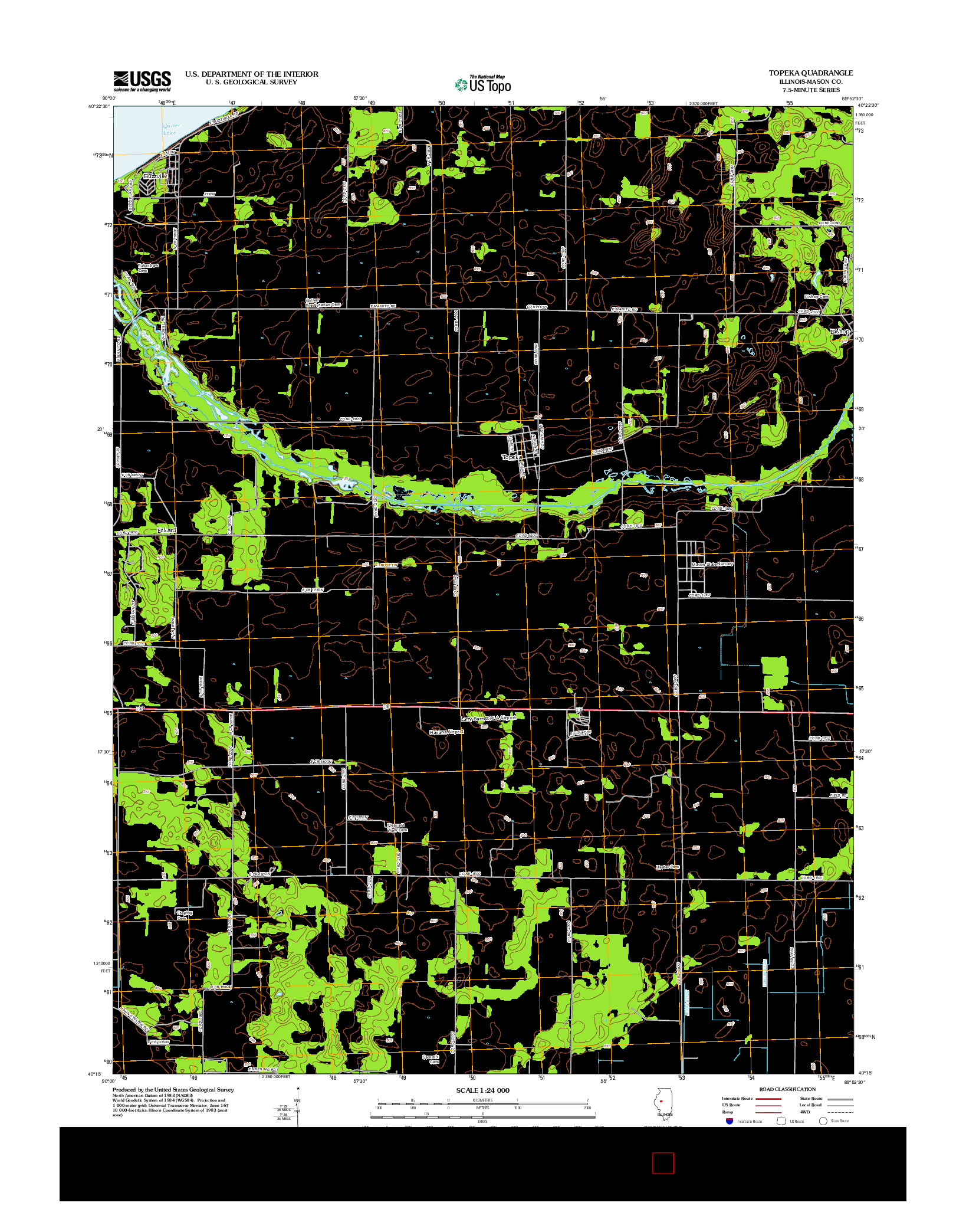 USGS US TOPO 7.5-MINUTE MAP FOR TOPEKA, IL 2012