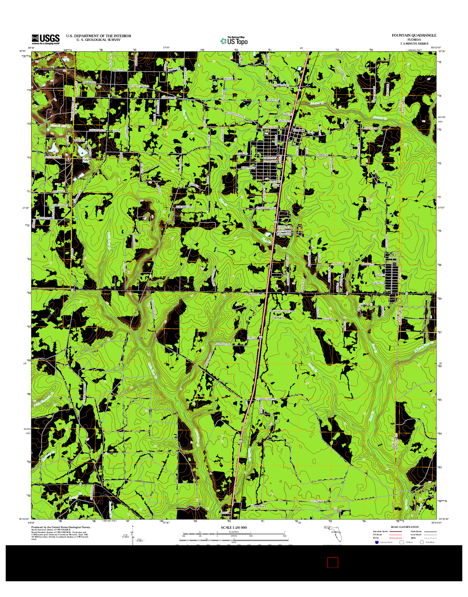 USGS US TOPO 7.5-MINUTE MAP FOR FOUNTAIN, FL 2012