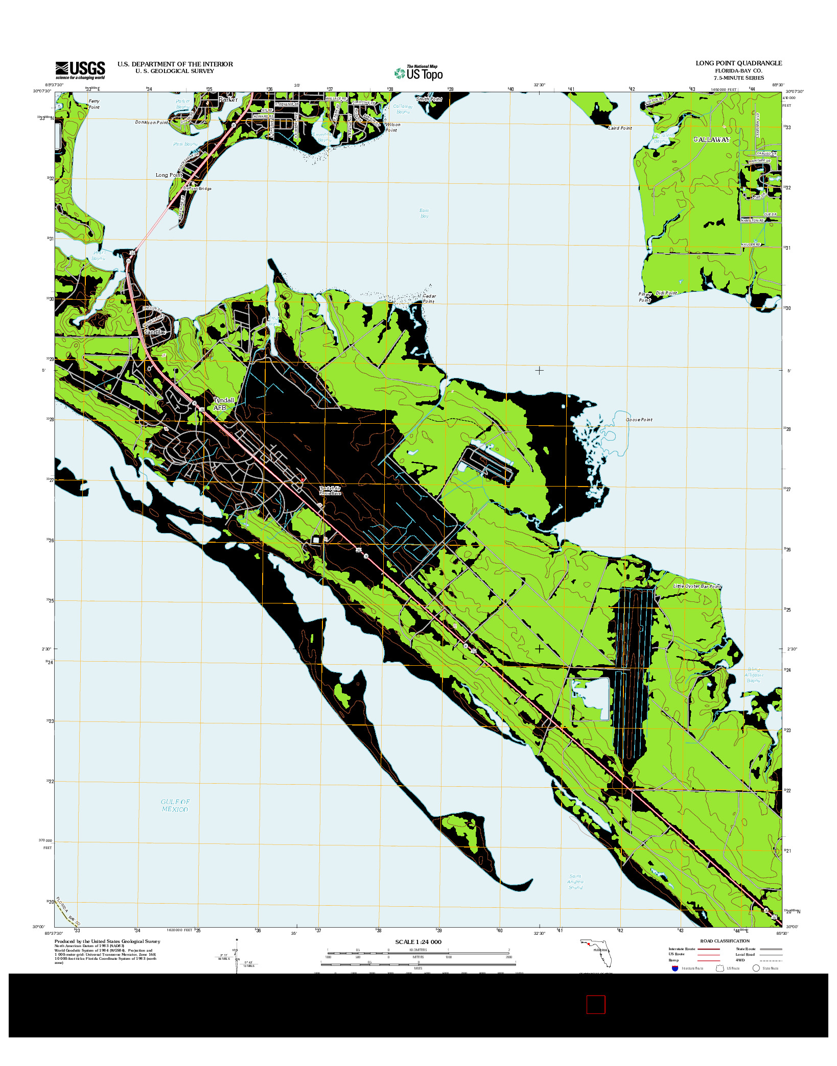 USGS US TOPO 7.5-MINUTE MAP FOR LONG POINT, FL 2012