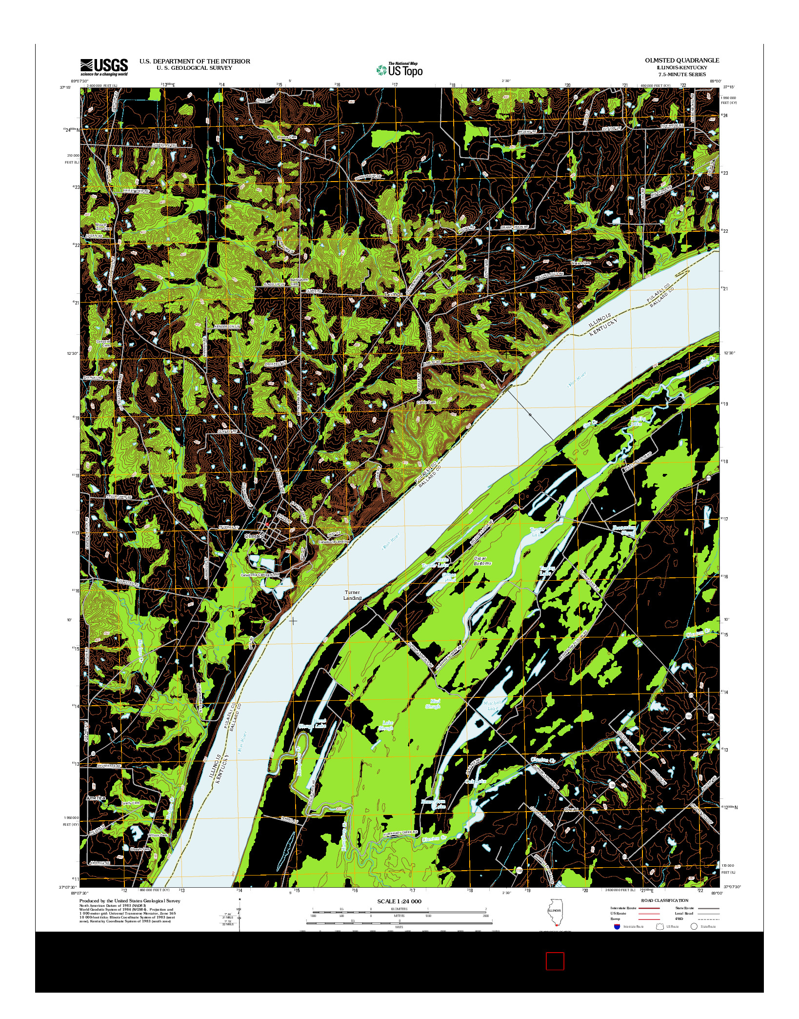 USGS US TOPO 7.5-MINUTE MAP FOR OLMSTED, IL-KY 2012