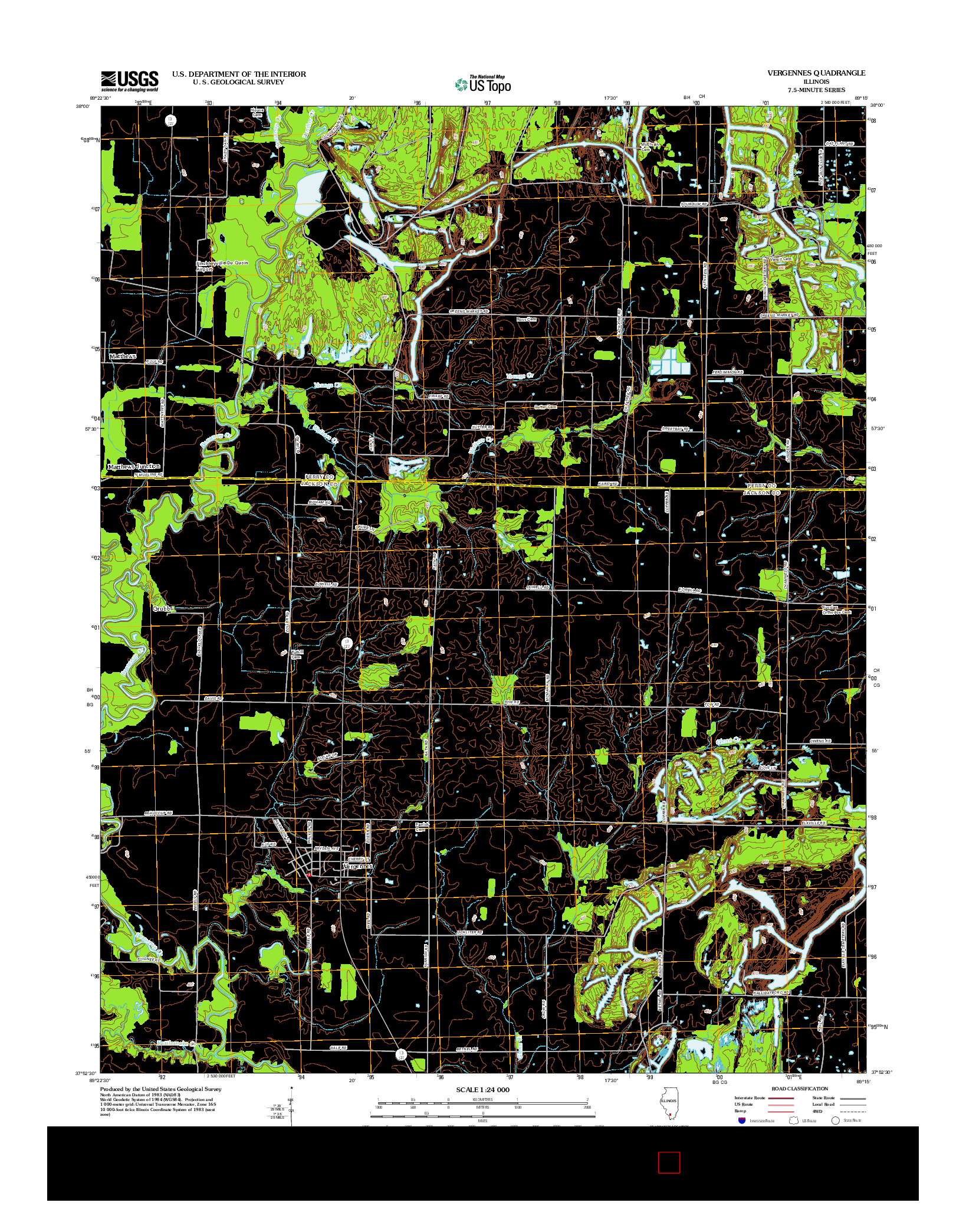 USGS US TOPO 7.5-MINUTE MAP FOR VERGENNES, IL 2012