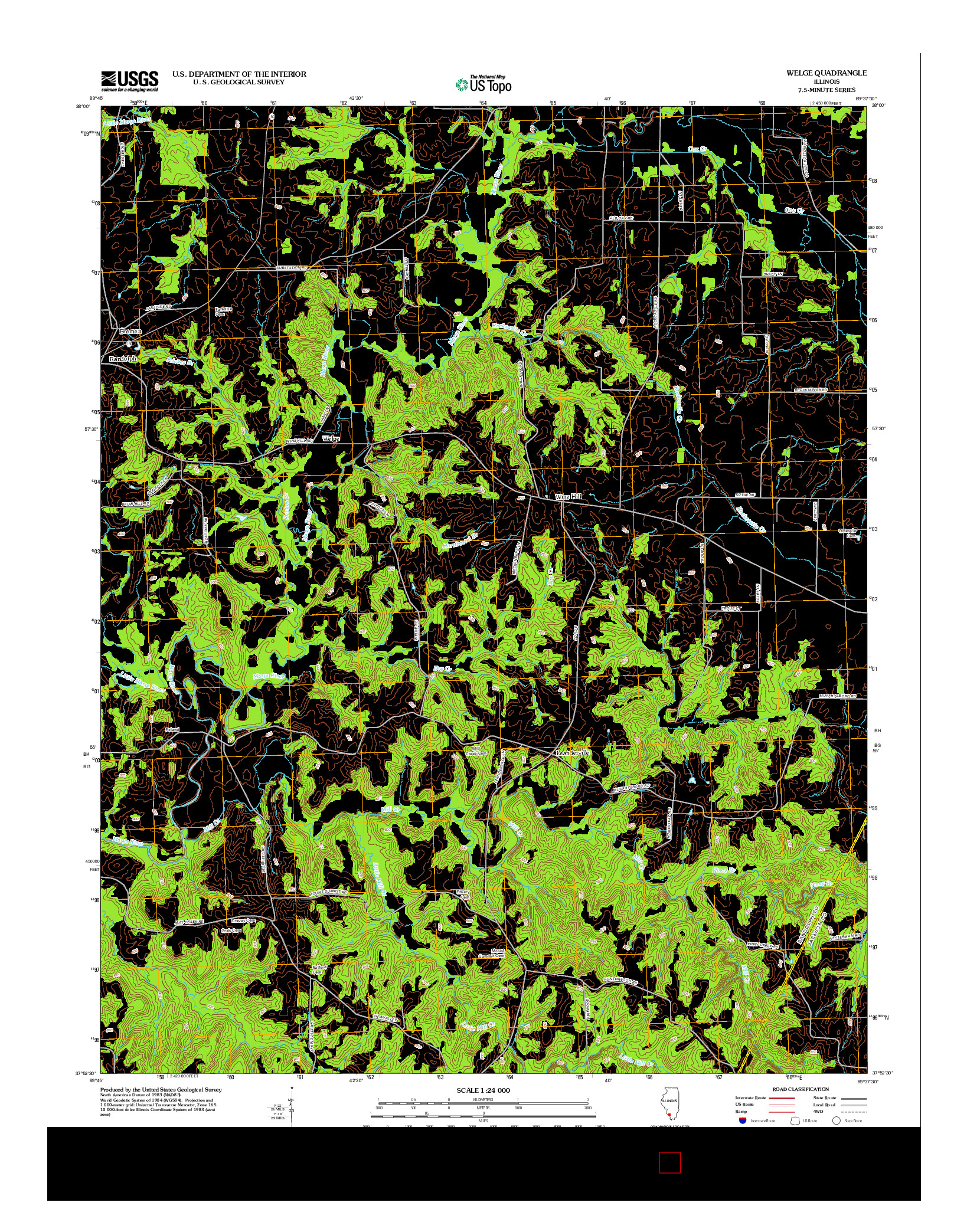 USGS US TOPO 7.5-MINUTE MAP FOR WELGE, IL 2012