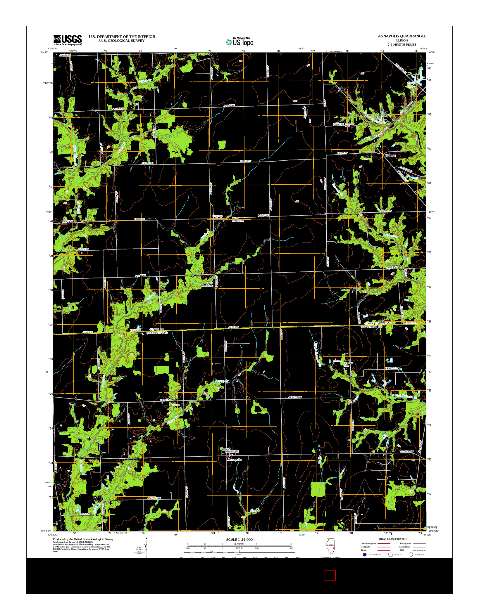 USGS US TOPO 7.5-MINUTE MAP FOR ANNAPOLIS, IL 2012