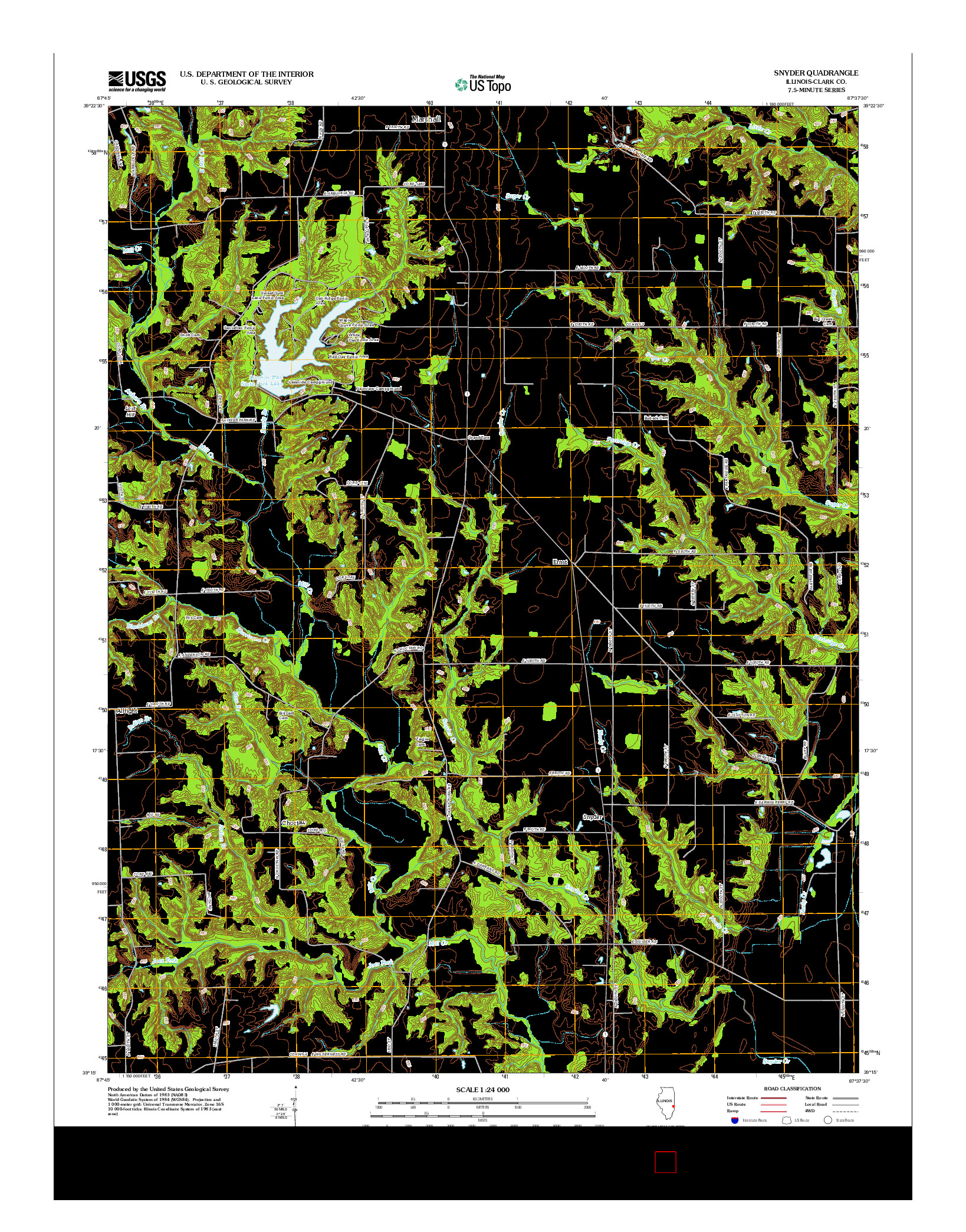 USGS US TOPO 7.5-MINUTE MAP FOR SNYDER, IL 2012