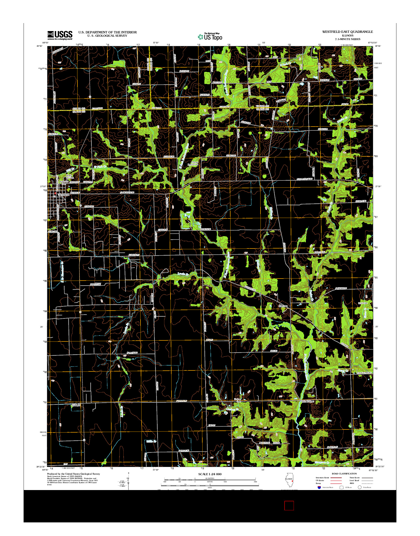 USGS US TOPO 7.5-MINUTE MAP FOR WESTFIELD EAST, IL 2012