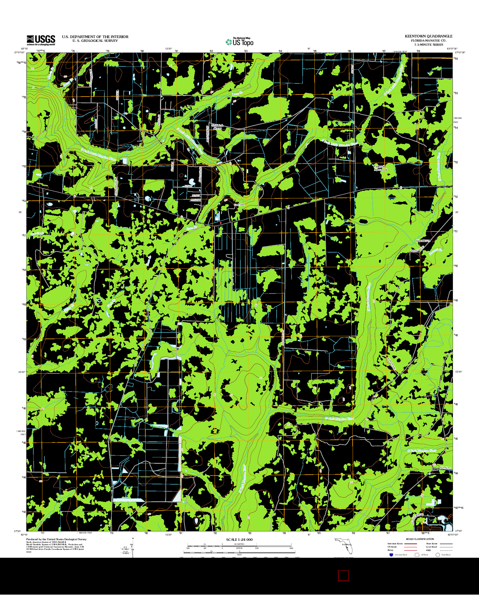 USGS US TOPO 7.5-MINUTE MAP FOR KEENTOWN, FL 2012